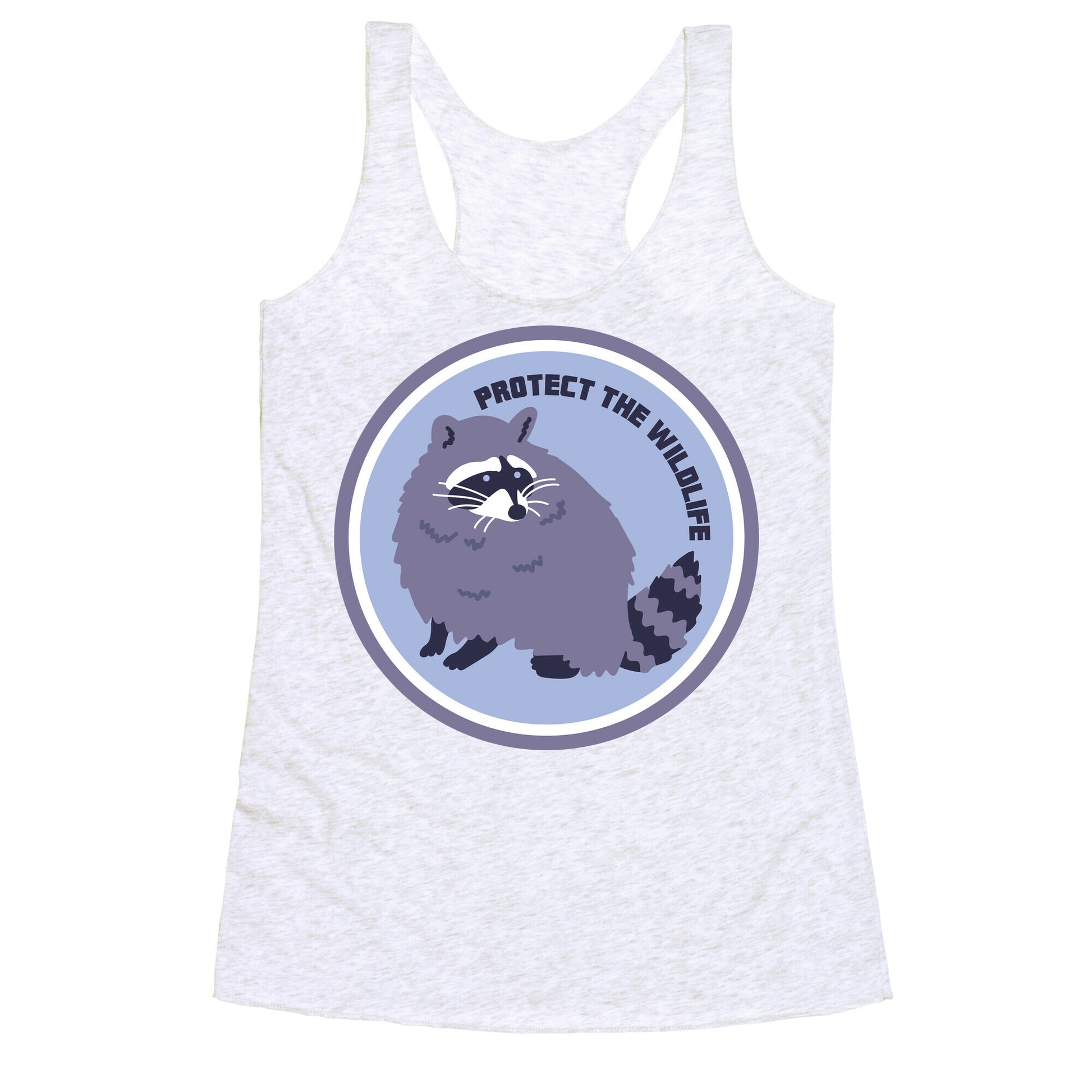 Protect the Wildlife (Raccoon) Racerback Tank