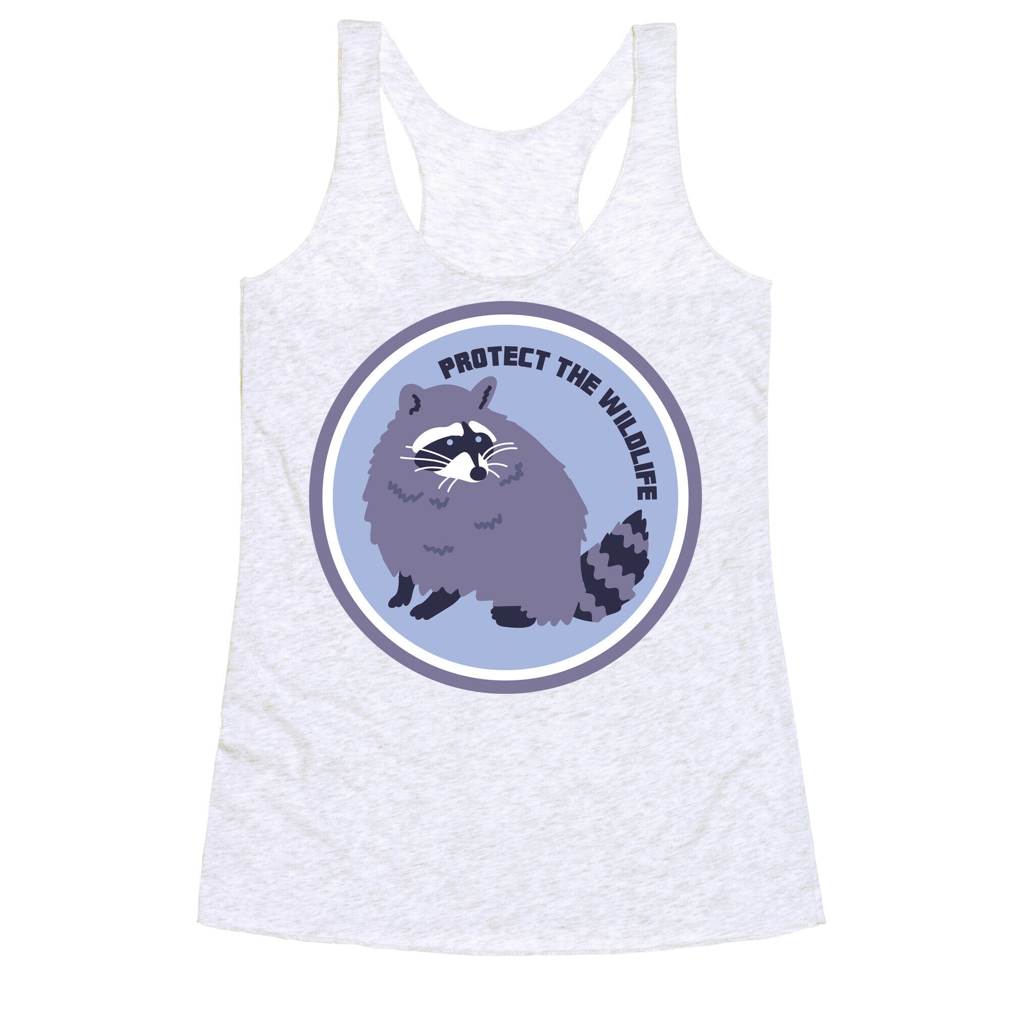 Protect the Wildlife (Raccoon) Racerback Tank