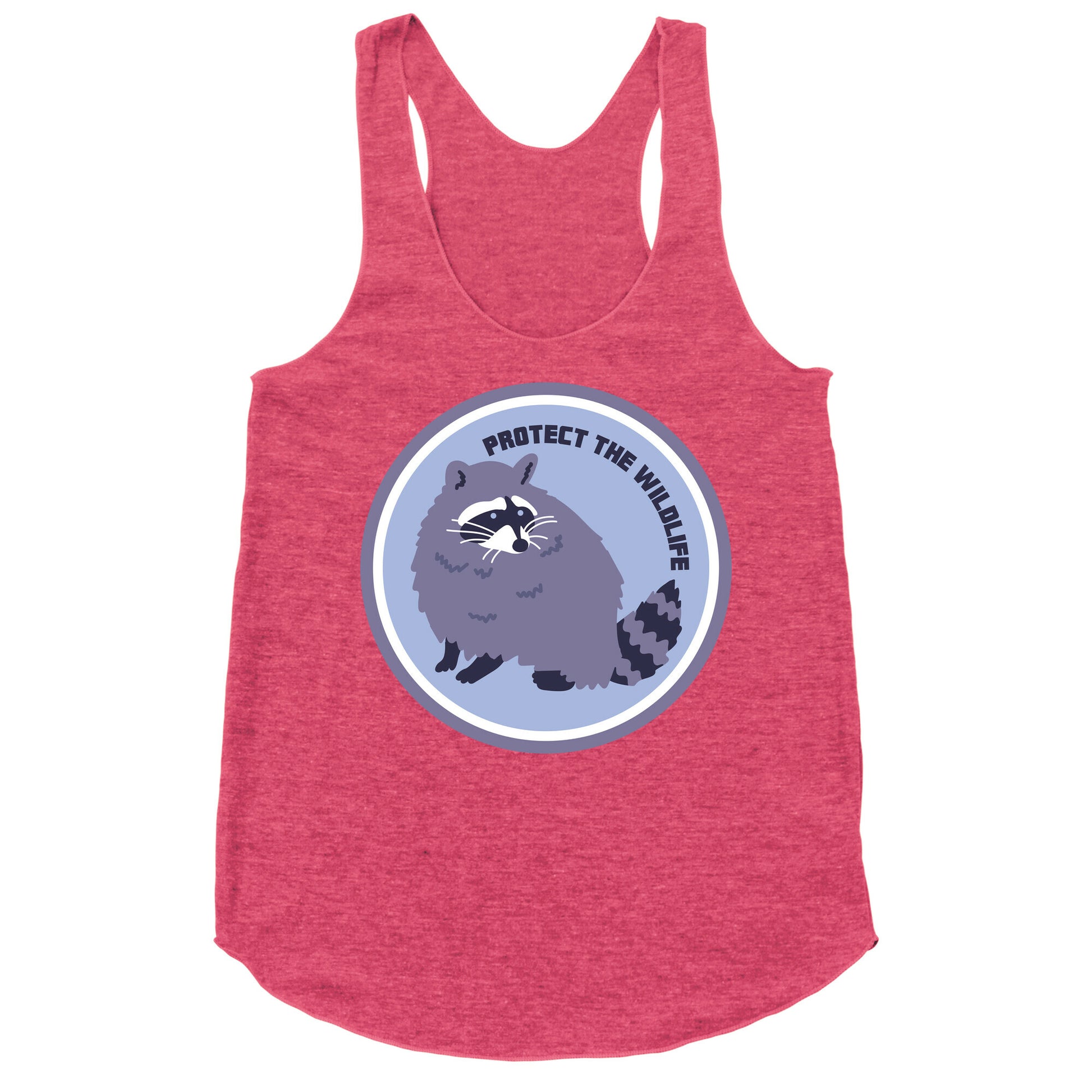 Protect the Wildlife (Raccoon) Racerback Tank