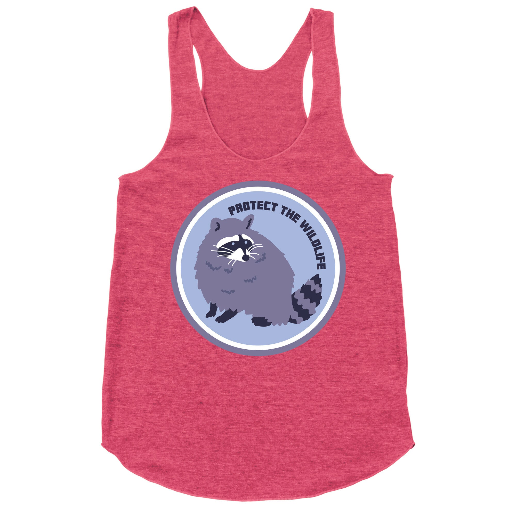 Protect the Wildlife (Raccoon) Racerback Tank