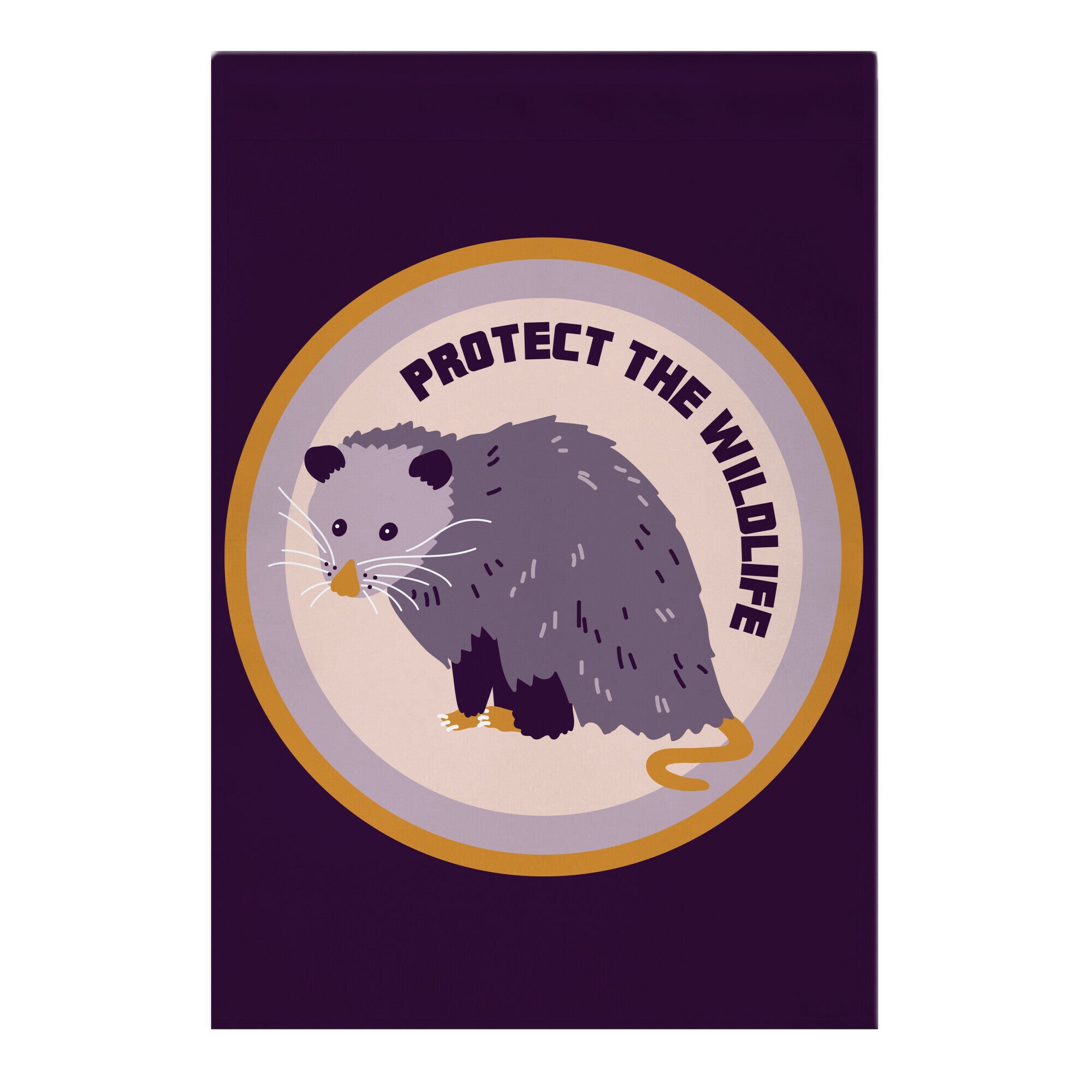 Protect the Wildlife (Opossum) Garden Flag