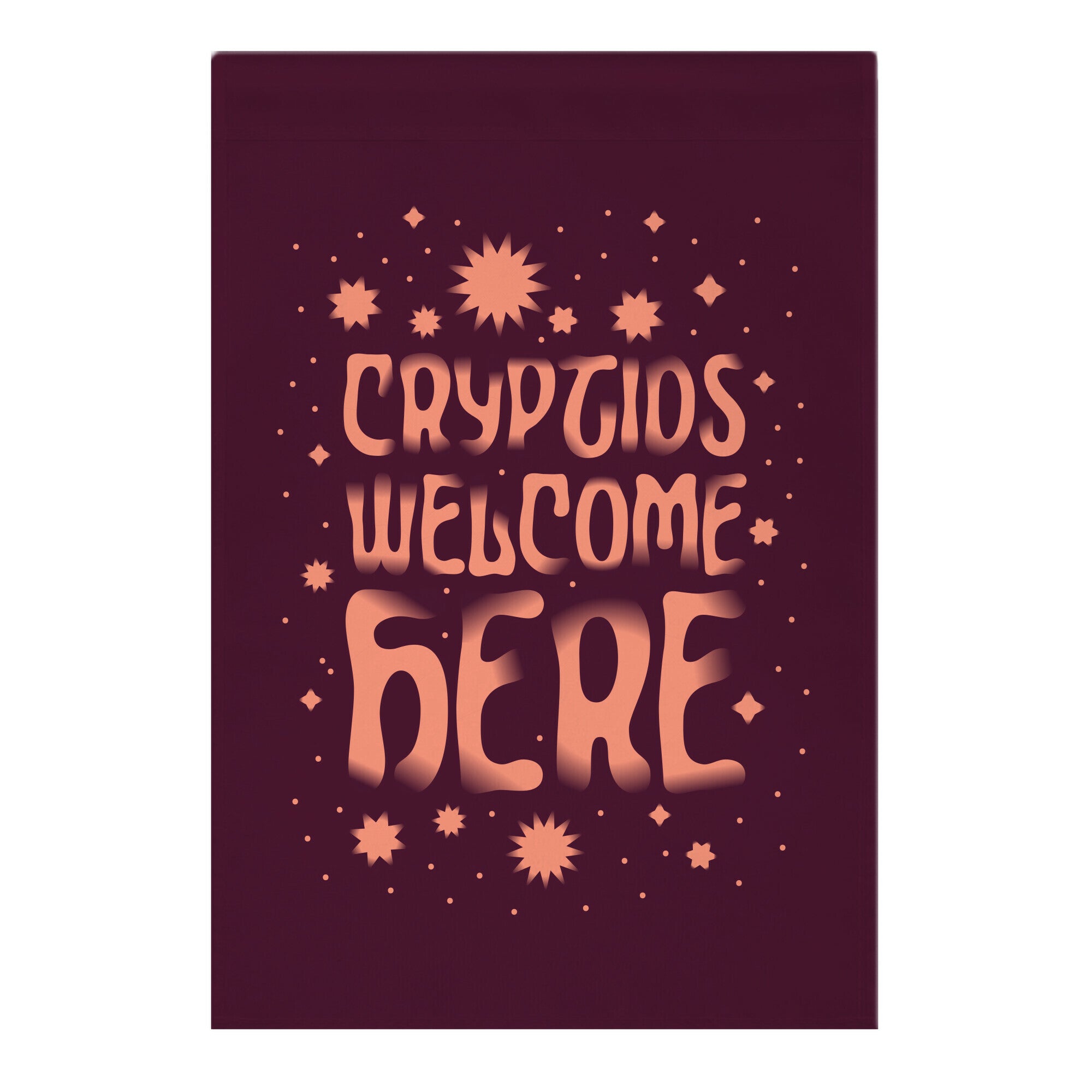 Cryptids Welcome Here Garden Flag