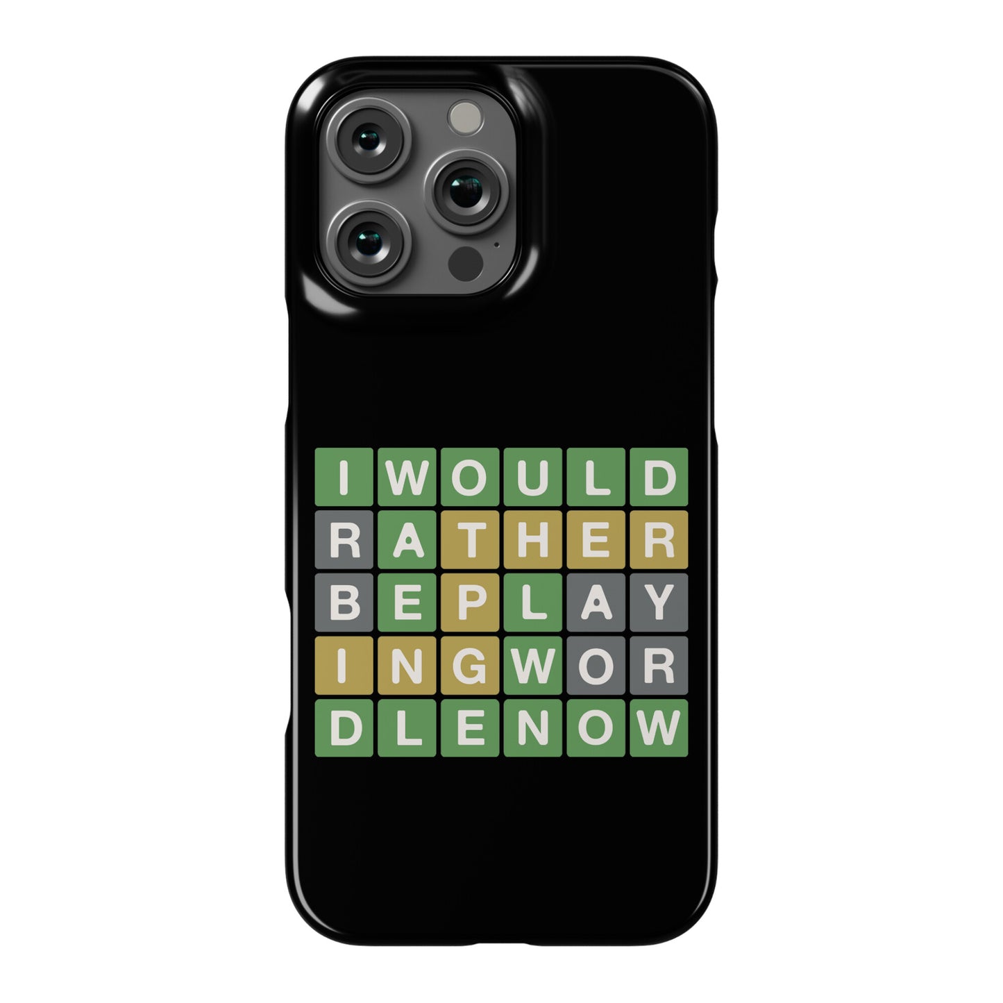 I Would Rather Be Playing Wordle Now Parody Phone Case