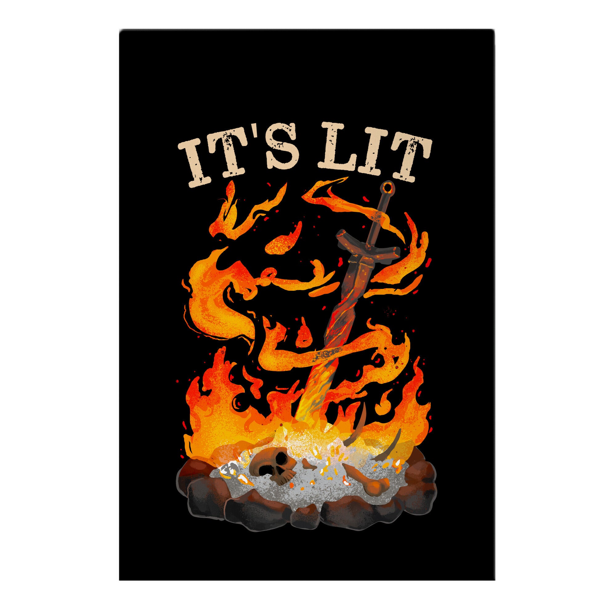 It's Lit Bonfire Garden Flag