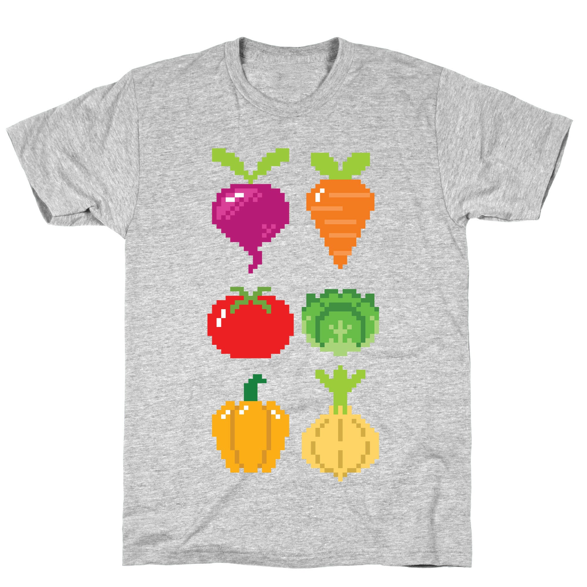 Pixel Vegetable Pattern T-Shirt