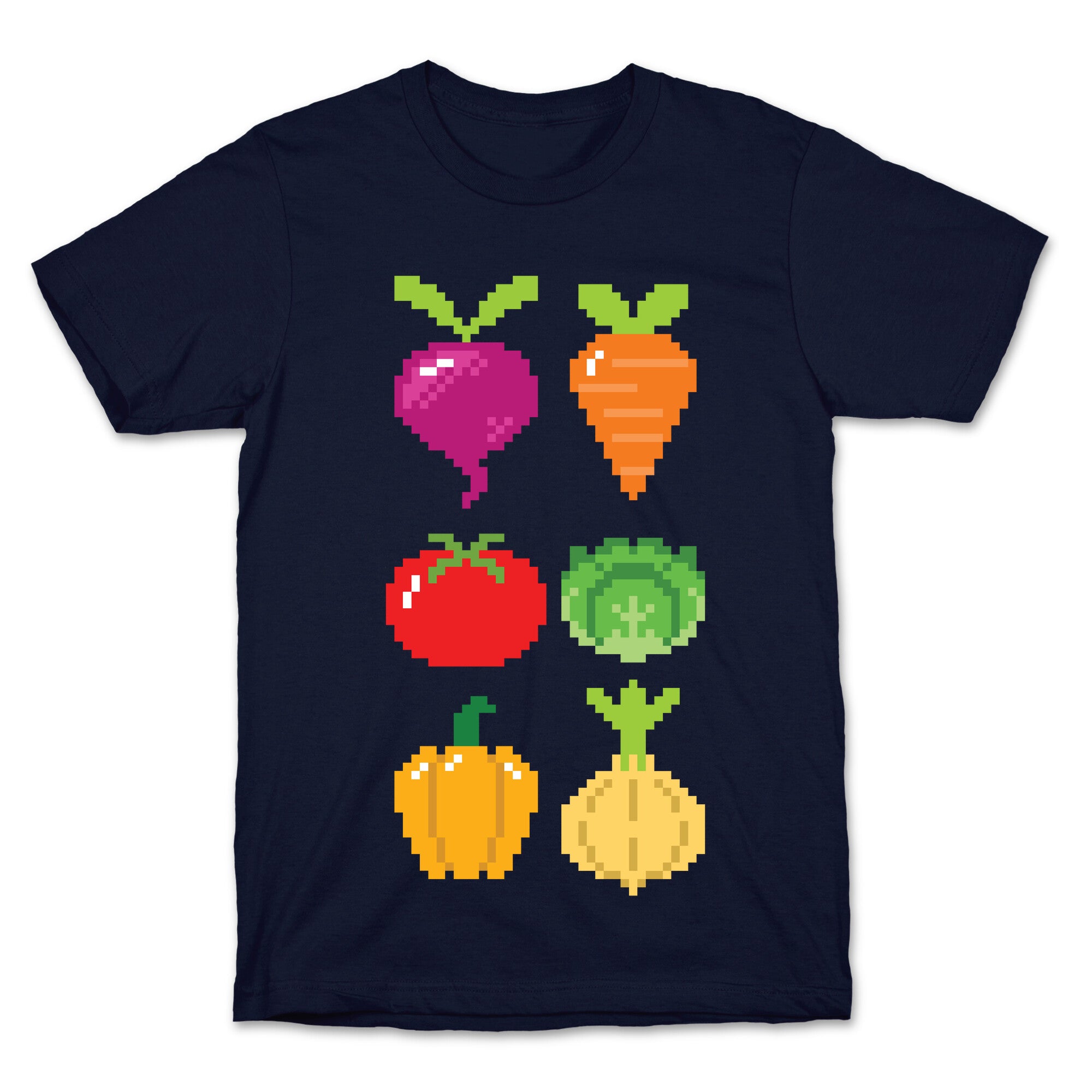 Pixel Vegetable Pattern T-Shirt