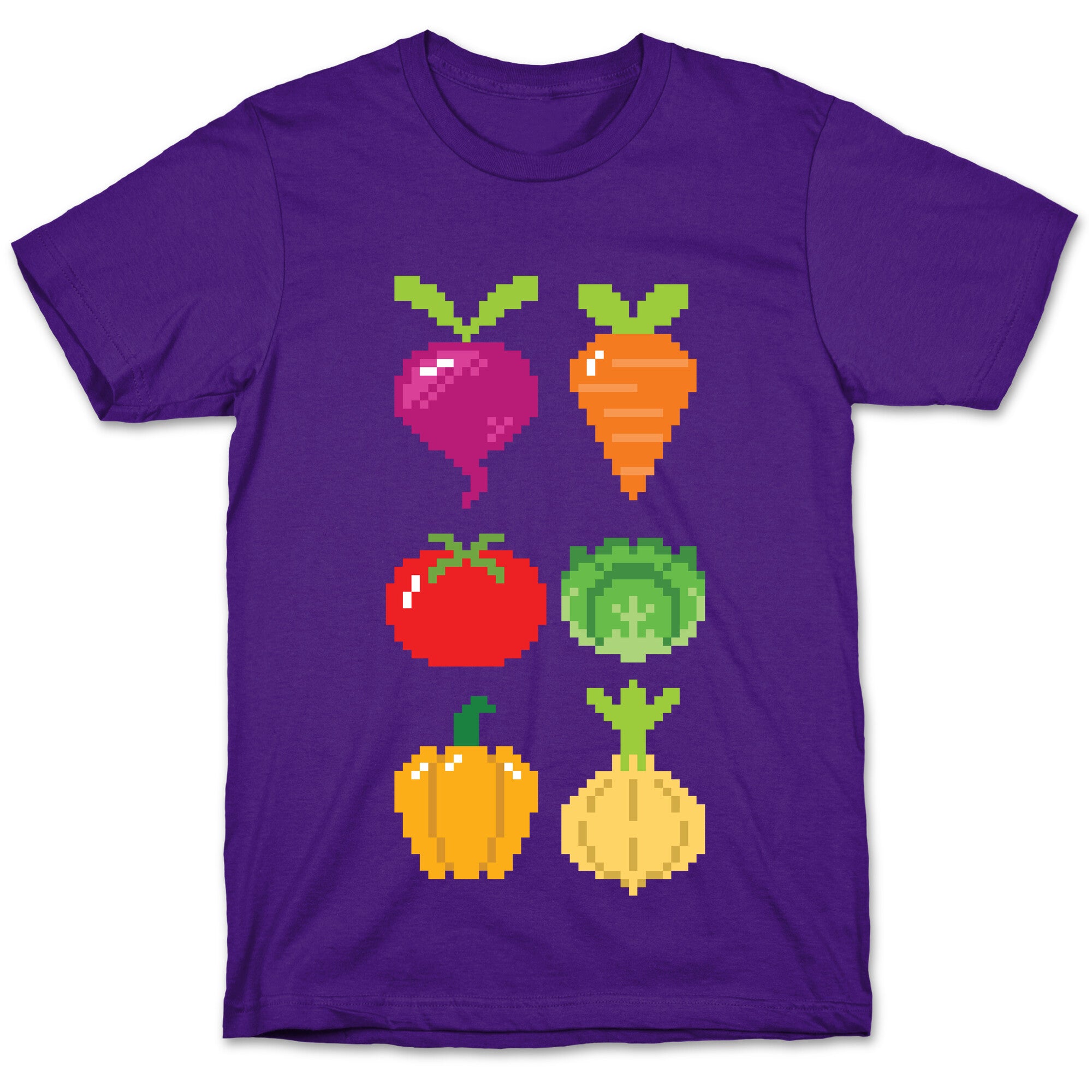 Pixel Vegetable Pattern T-Shirt
