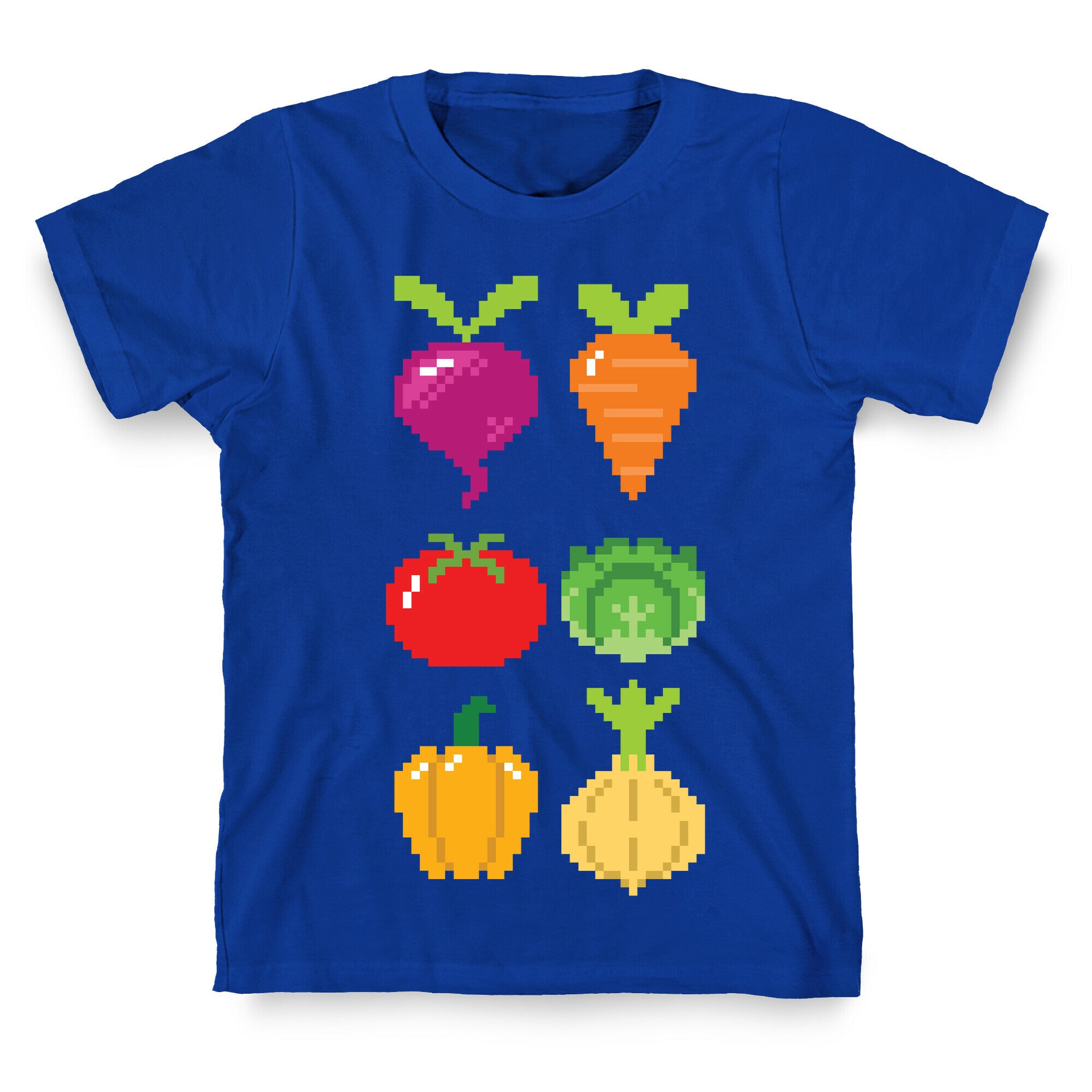 Pixel Vegetable Pattern T-Shirt