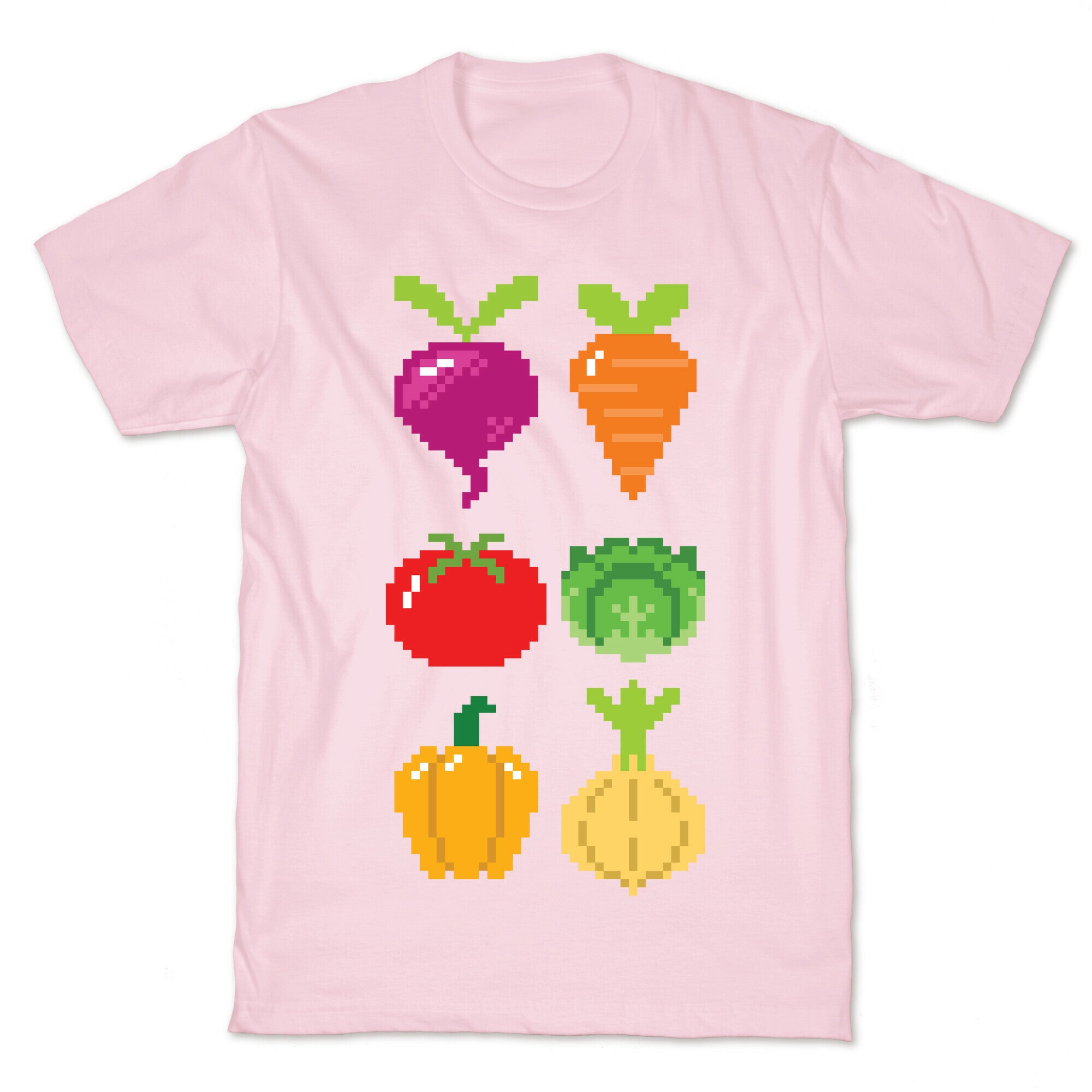 Pixel Vegetable Pattern T-Shirt