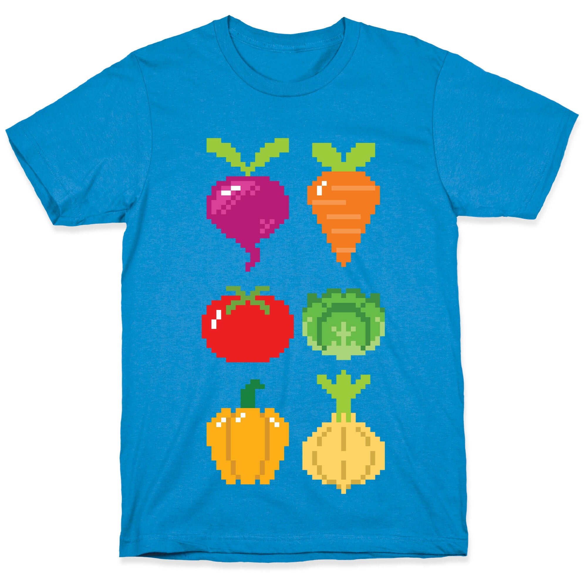 Pixel Vegetable Pattern T-Shirt