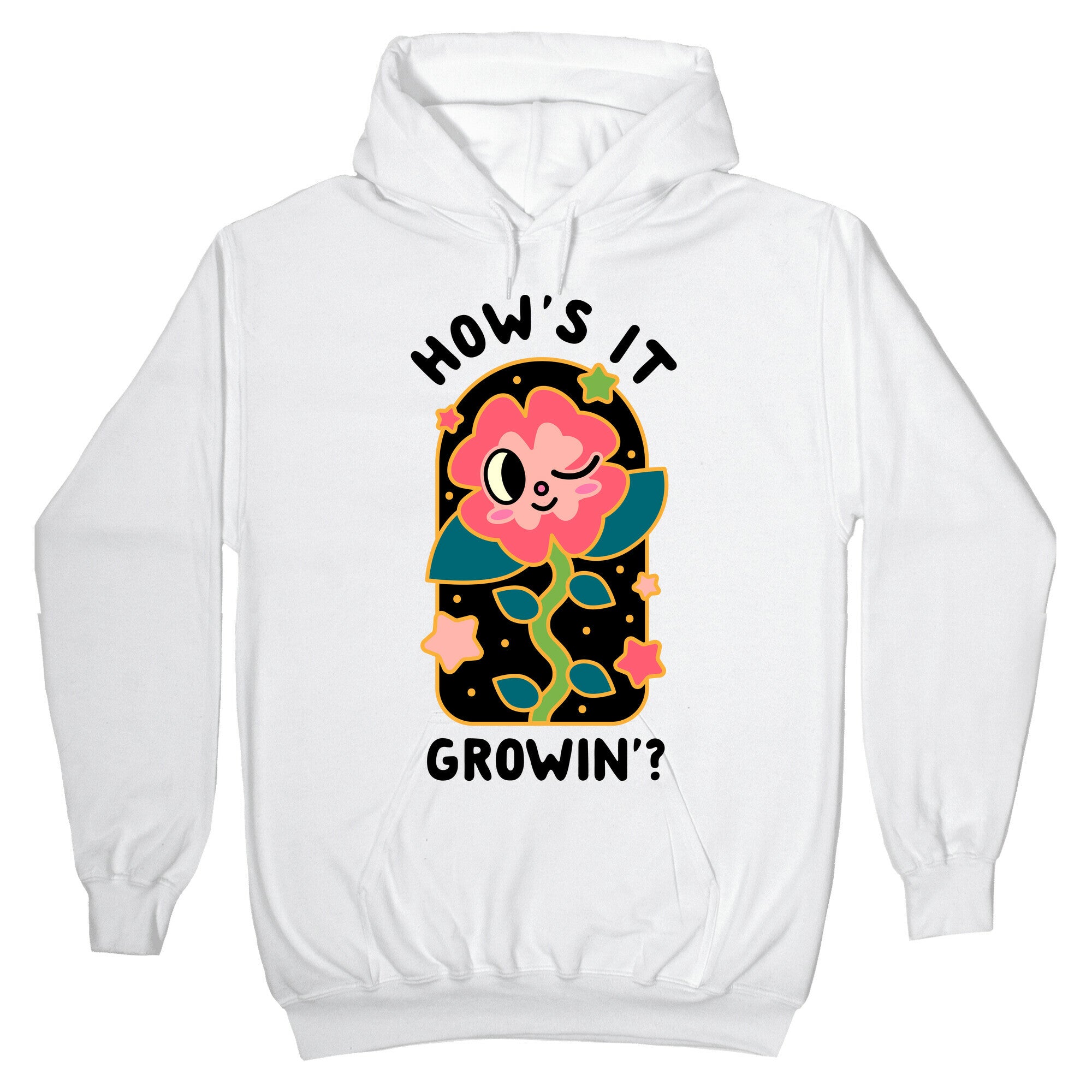 How's It Growin'? Waving Plant Friend Hoodie