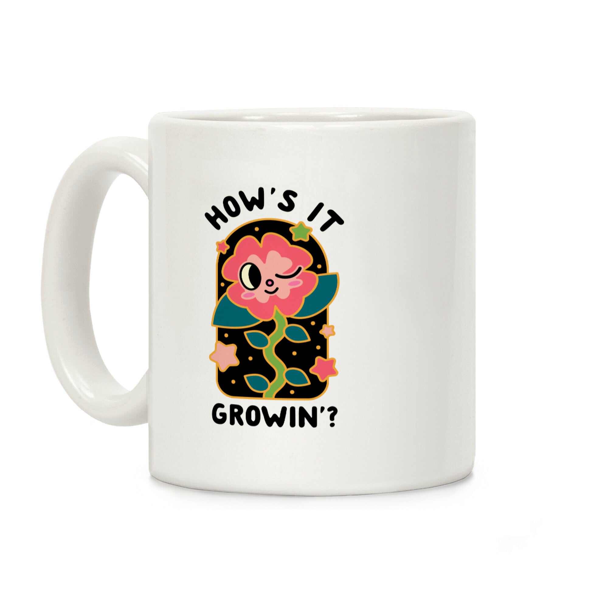 How's It Growin'? Waving Plant Friend Coffee Mug