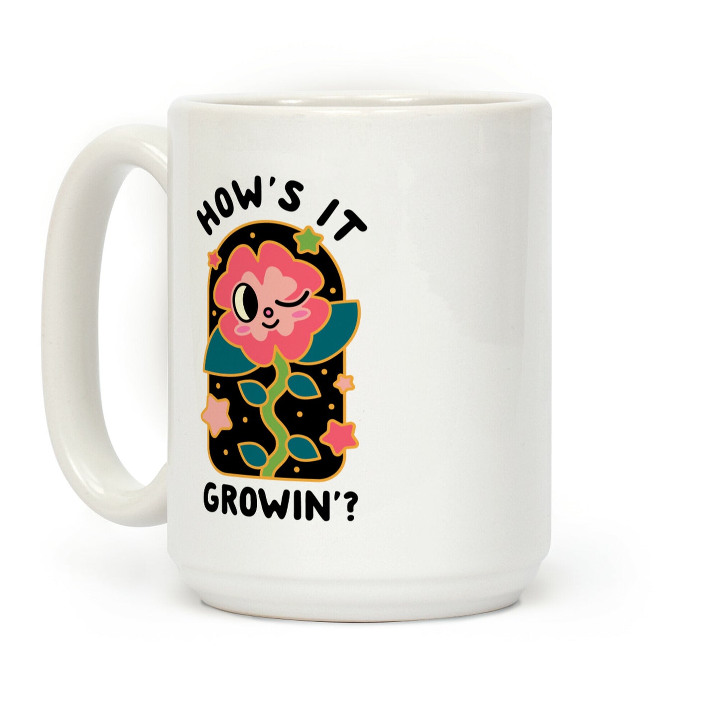 How's It Growin'? Waving Plant Friend Coffee Mug