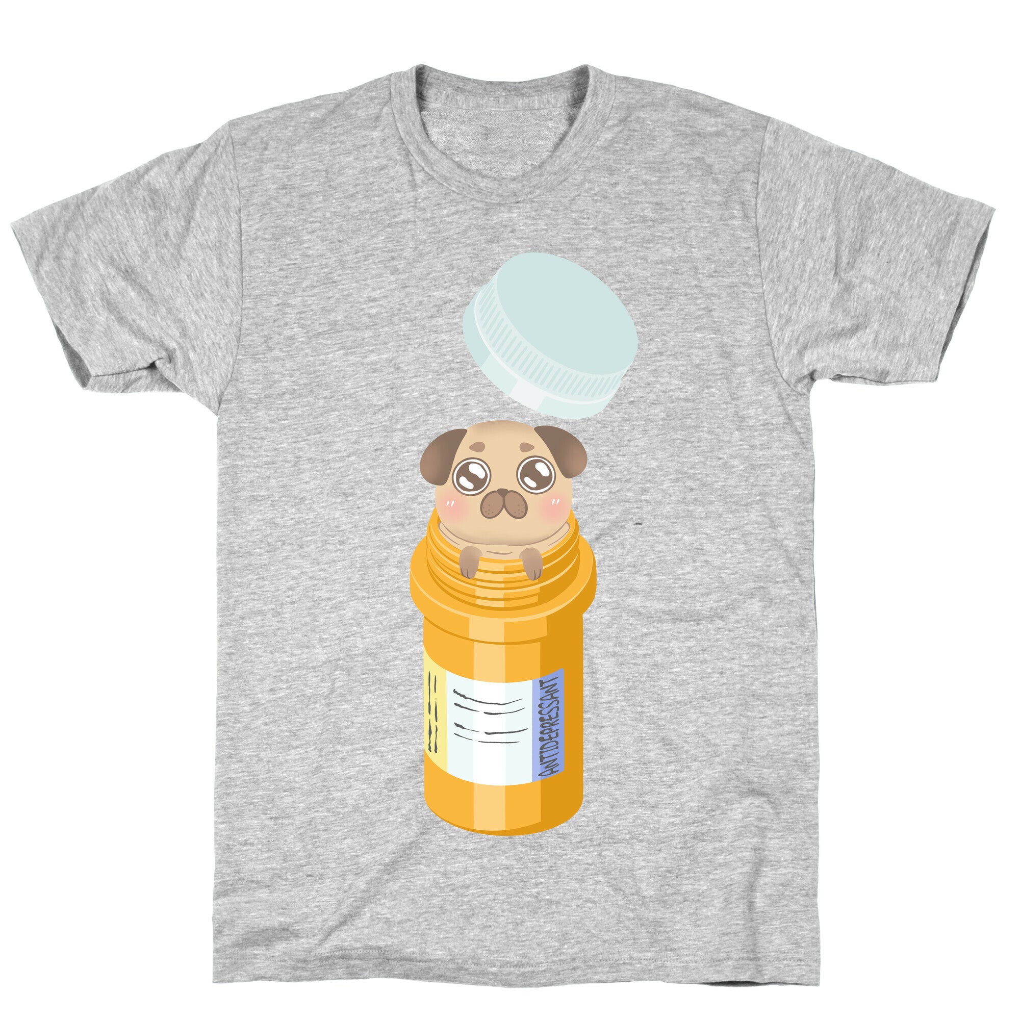 Antidepressant Pug Pill T-Shirt