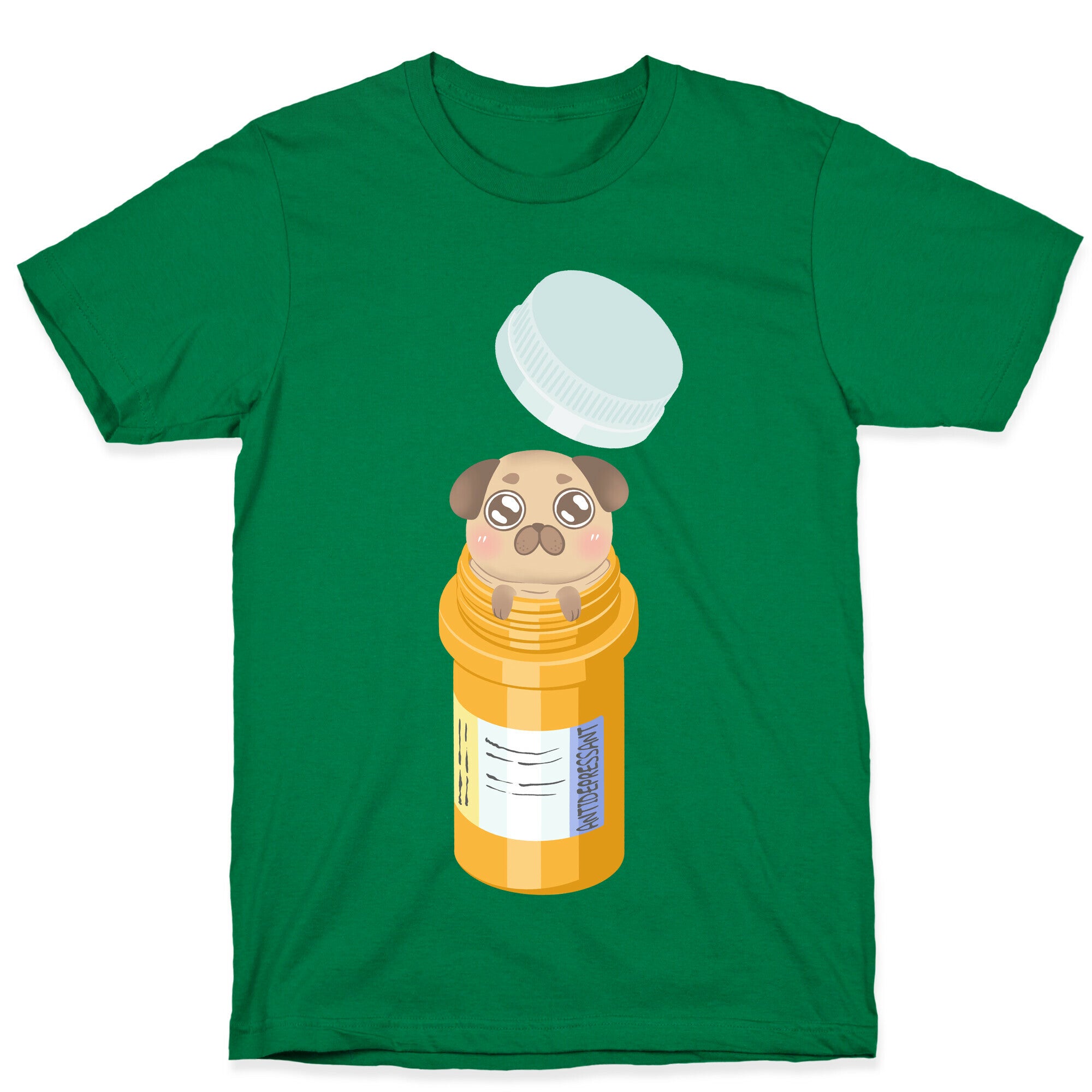 Antidepressant Pug Pill T-Shirt