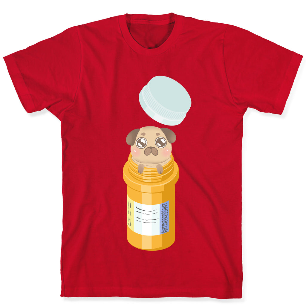 Antidepressant Pug Pill T-Shirt