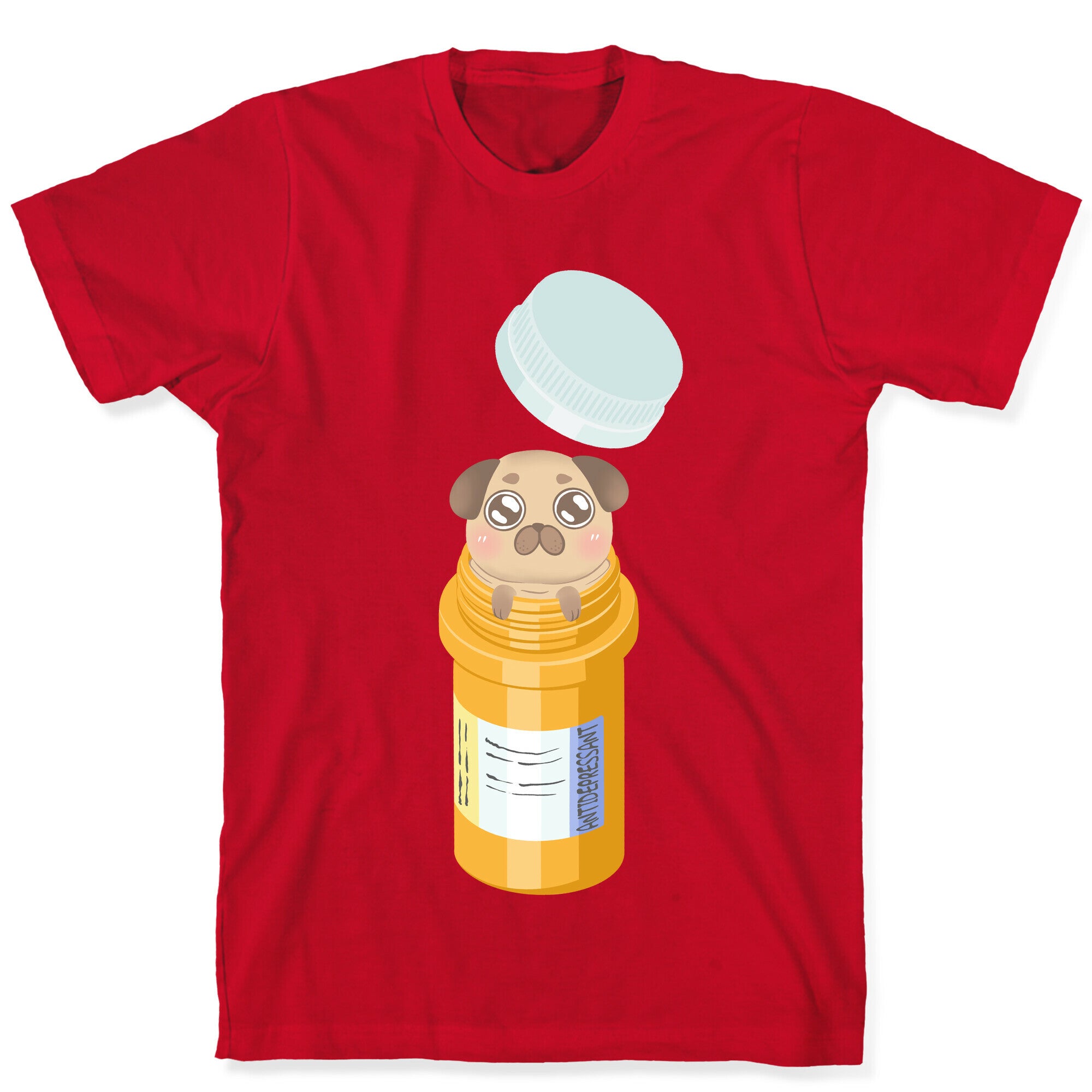 Antidepressant Pug Pill T-Shirt