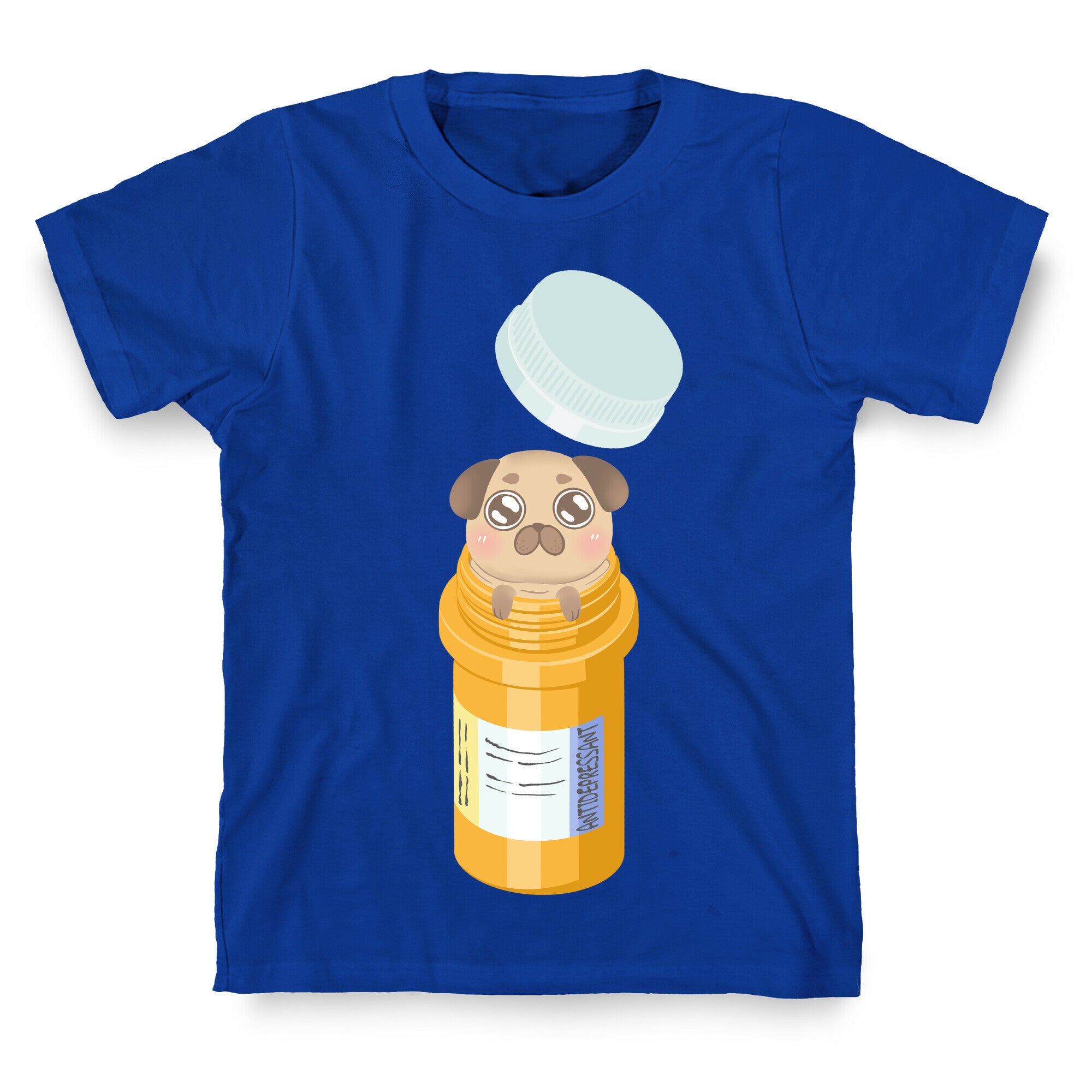 Antidepressant Pug Pill T-Shirt