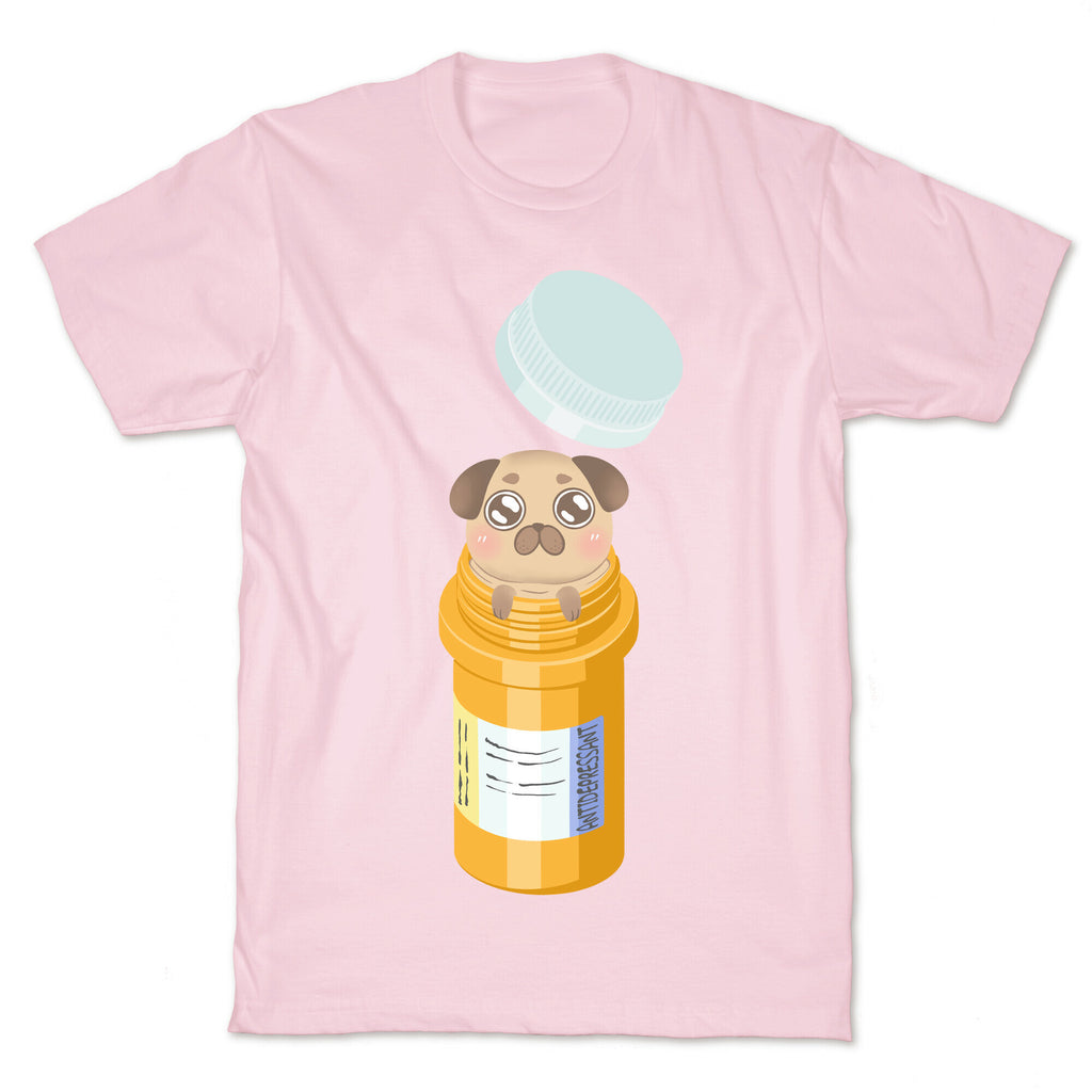 Antidepressant Pug Pill T-Shirt