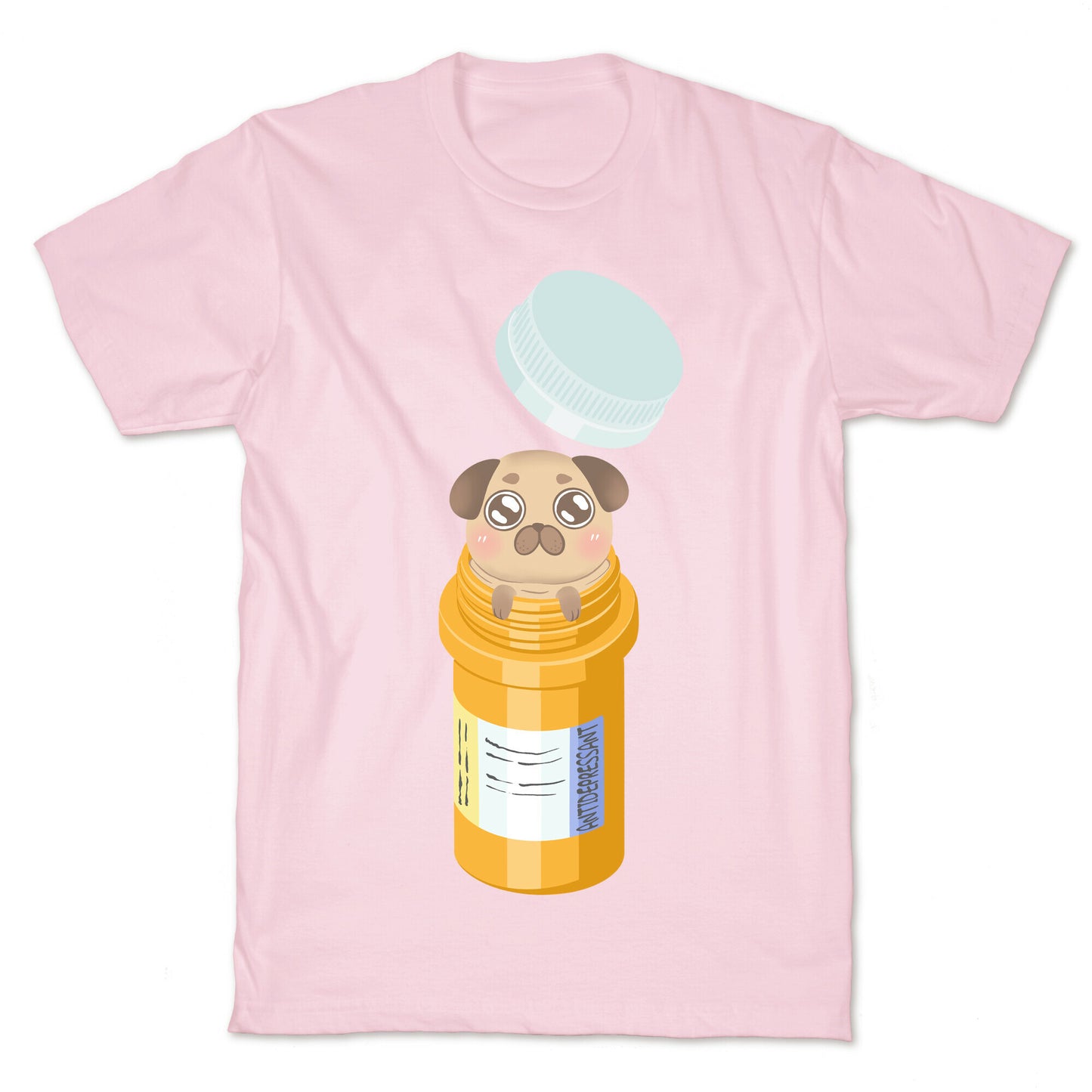 Antidepressant Pug Pill T-Shirt