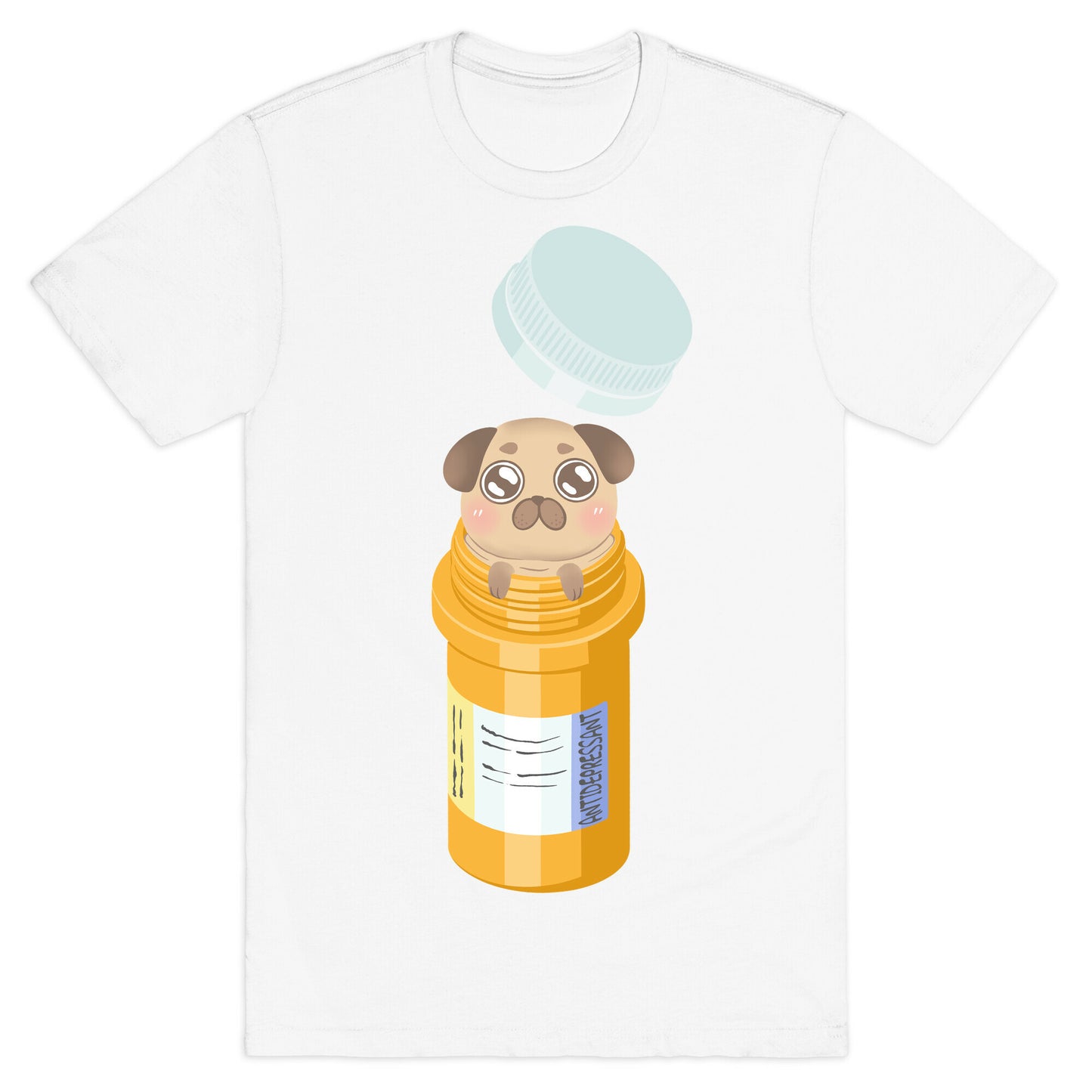 Antidepressant Pug Pill T-Shirt