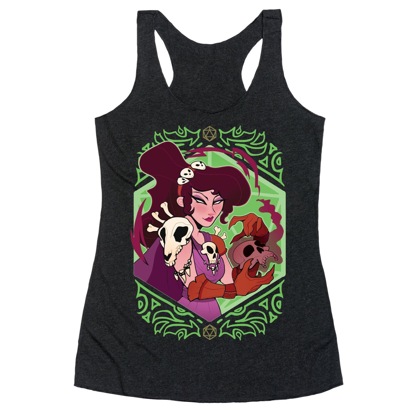 DnD Princesses Meg Necromancer Racerback Tank