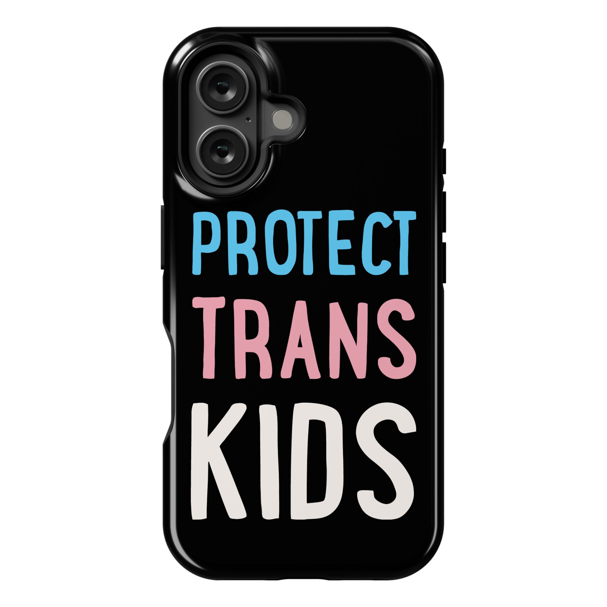 Protect Trans Kids White Print Phone Case