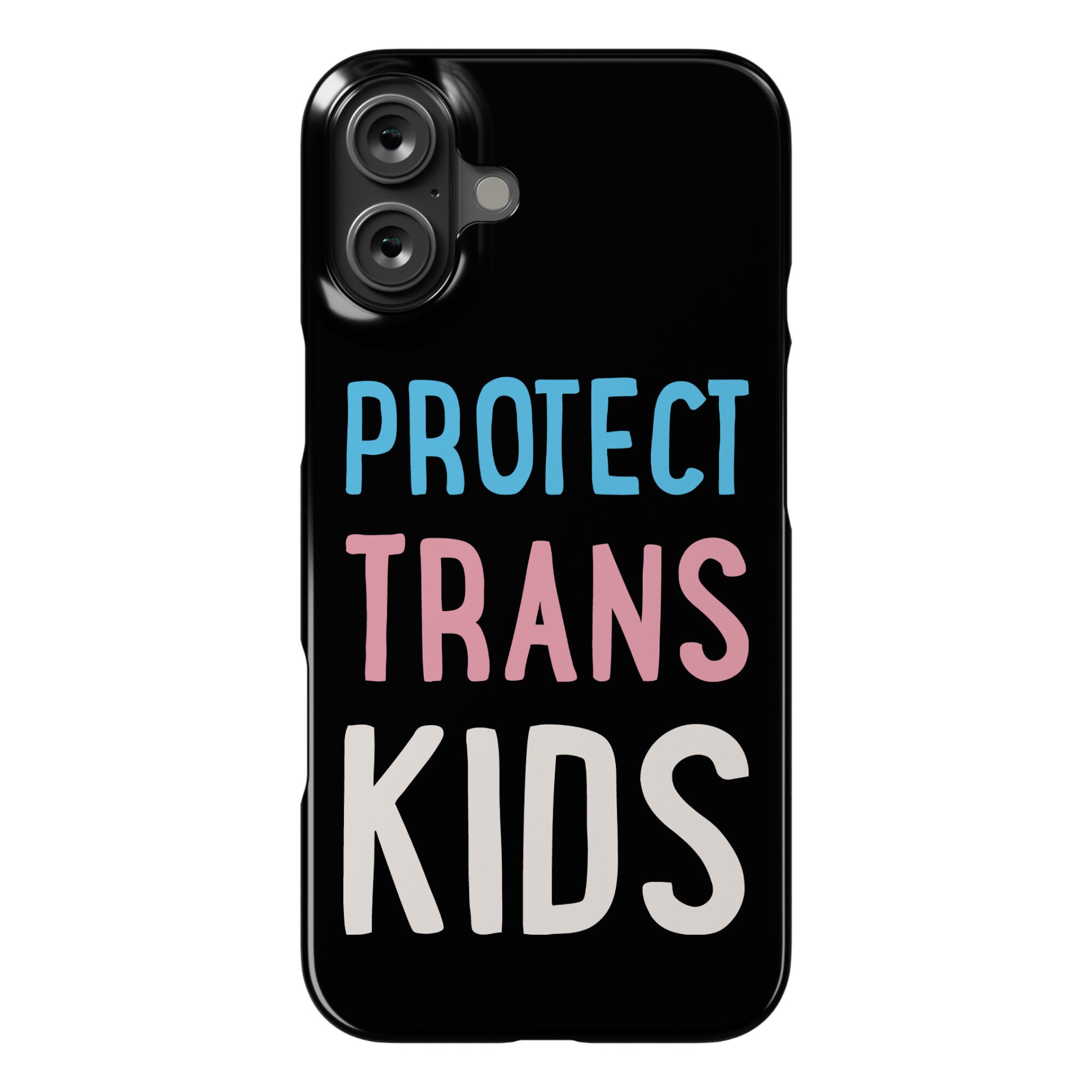 Protect Trans Kids White Print Phone Case