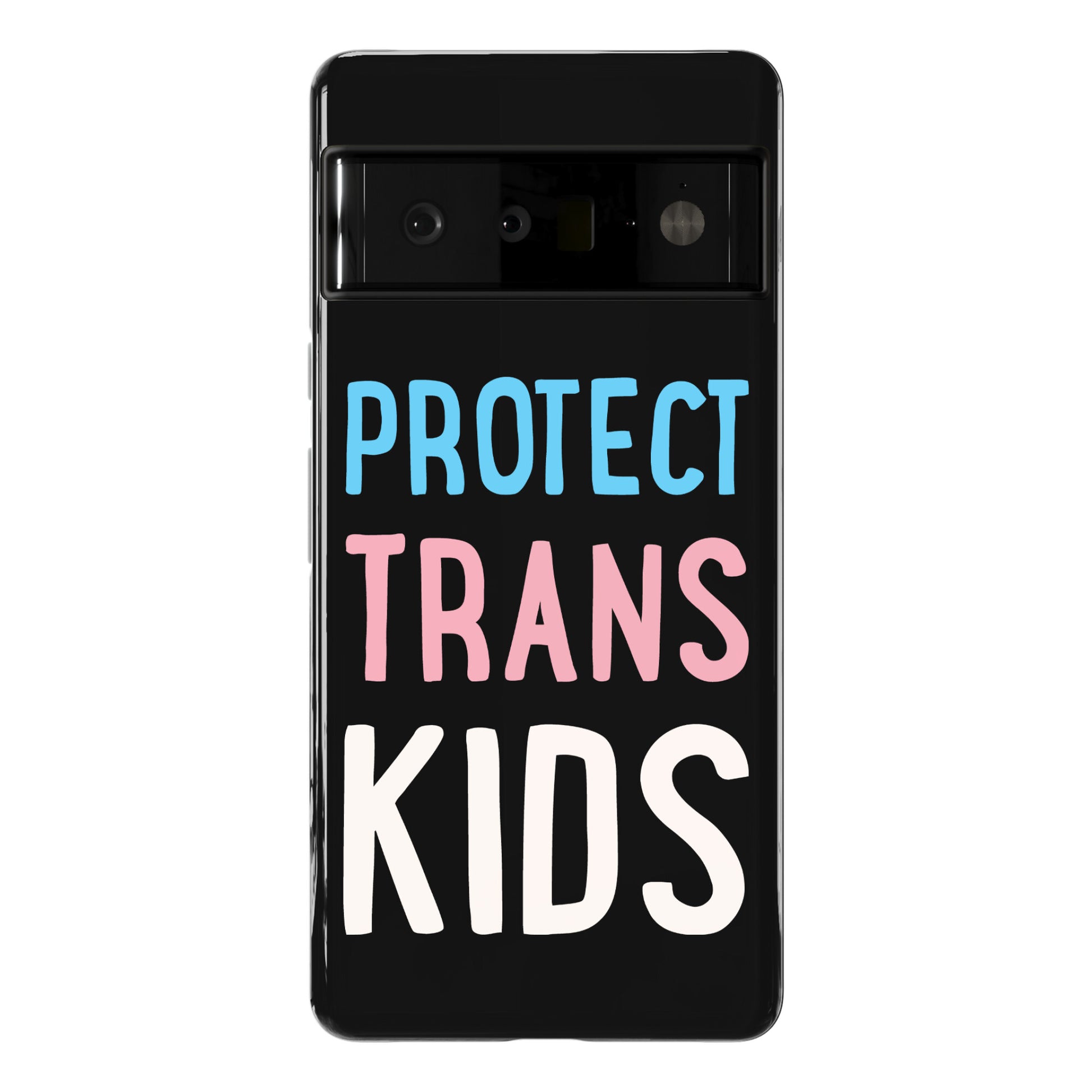 Protect Trans Kids White Print Phone Case