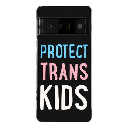 Protect Trans Kids White Print Phone Case