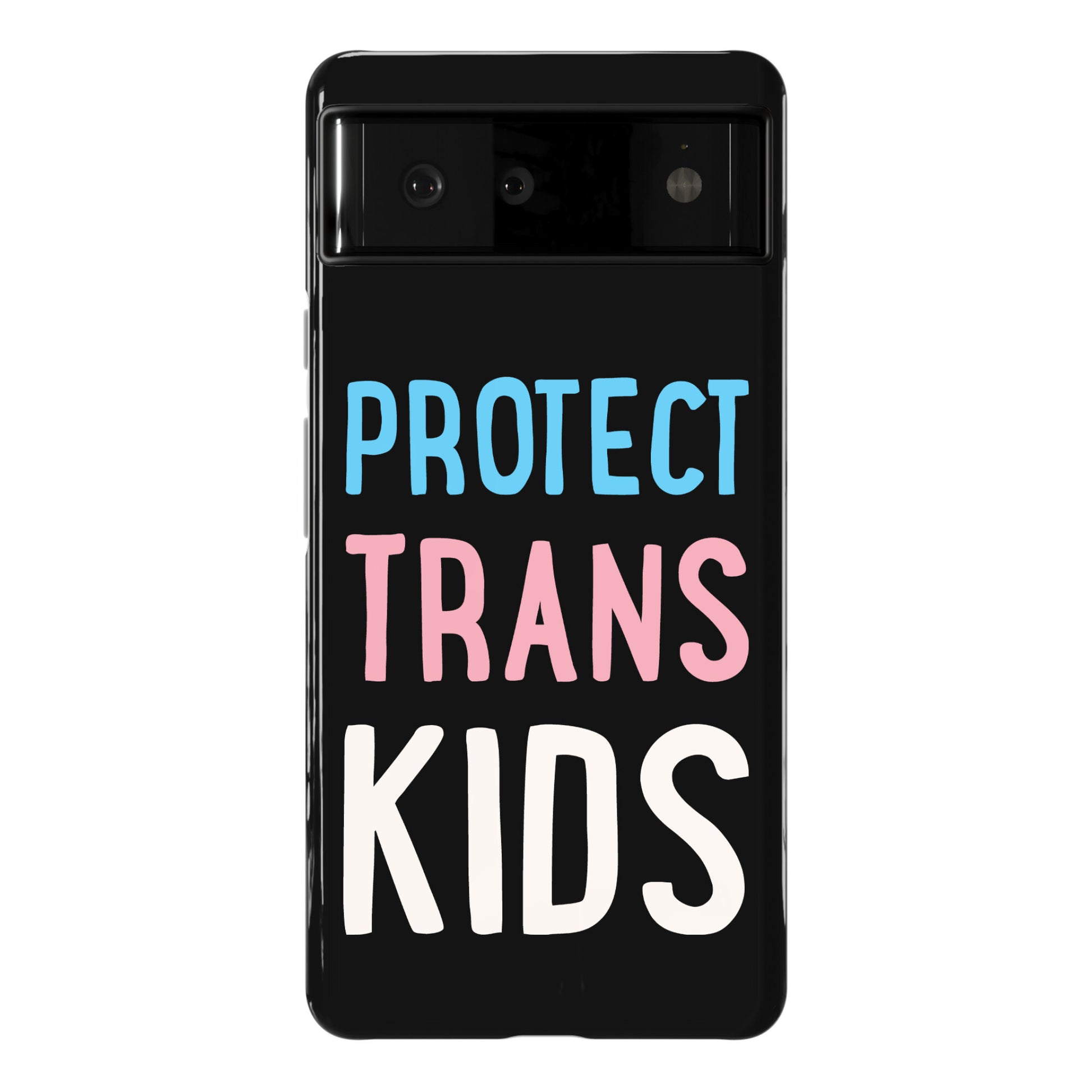 Protect Trans Kids White Print Phone Case