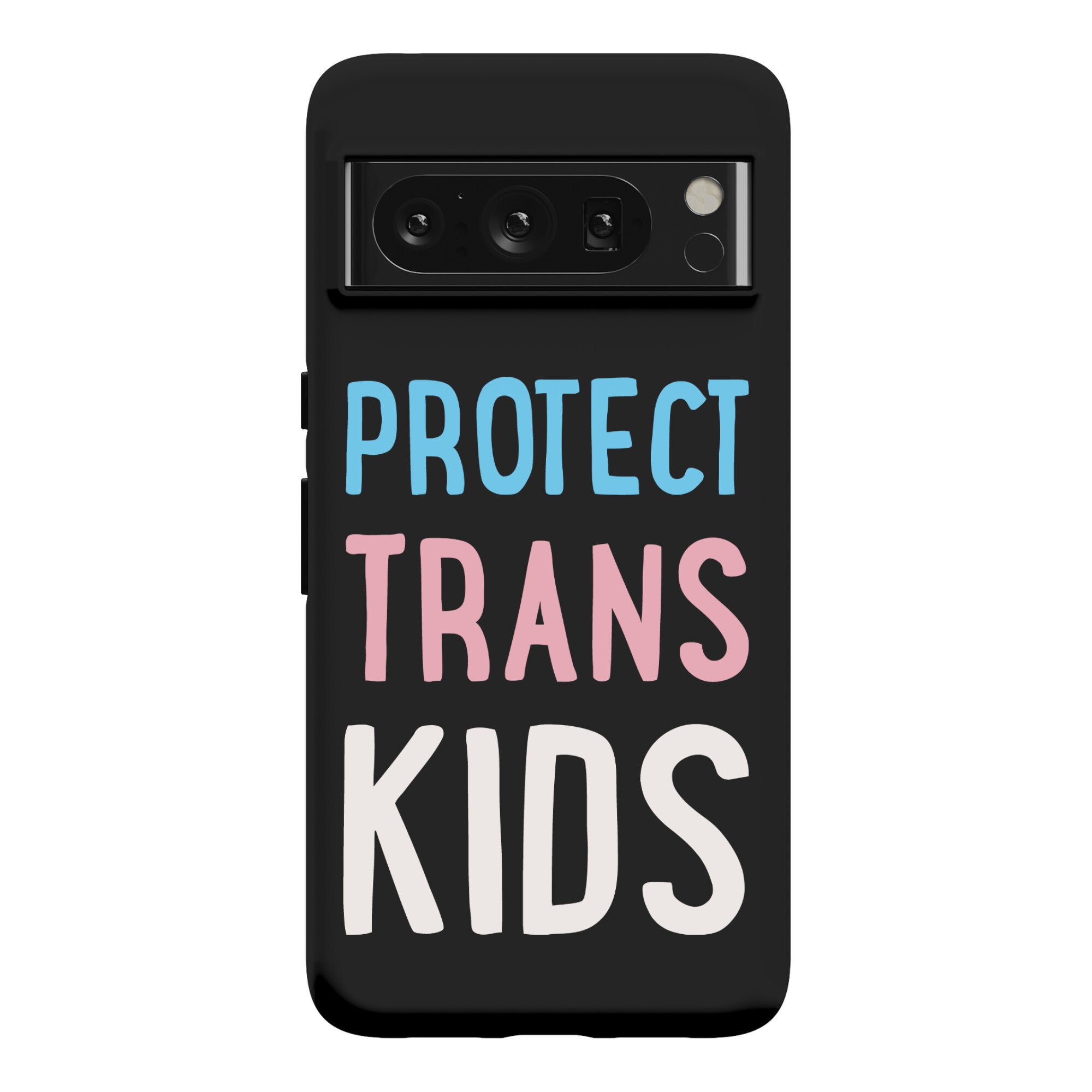Protect Trans Kids White Print Phone Case