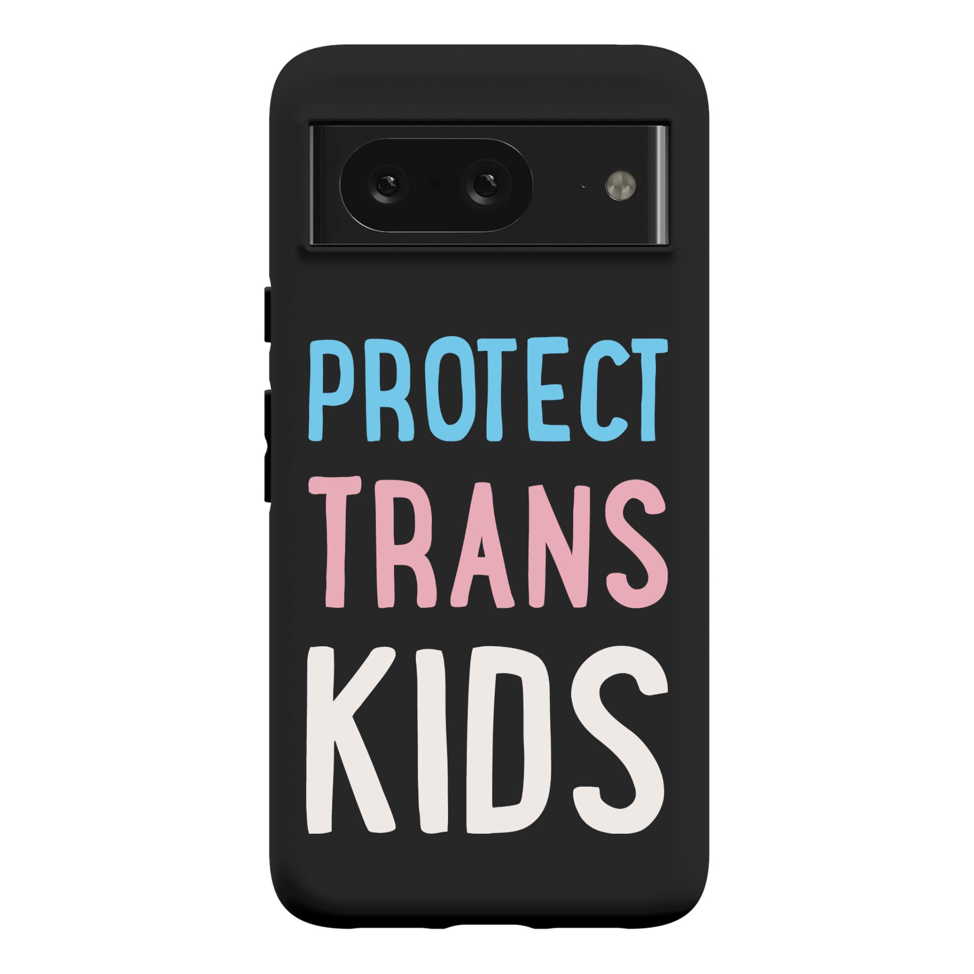 Protect Trans Kids White Print Phone Case