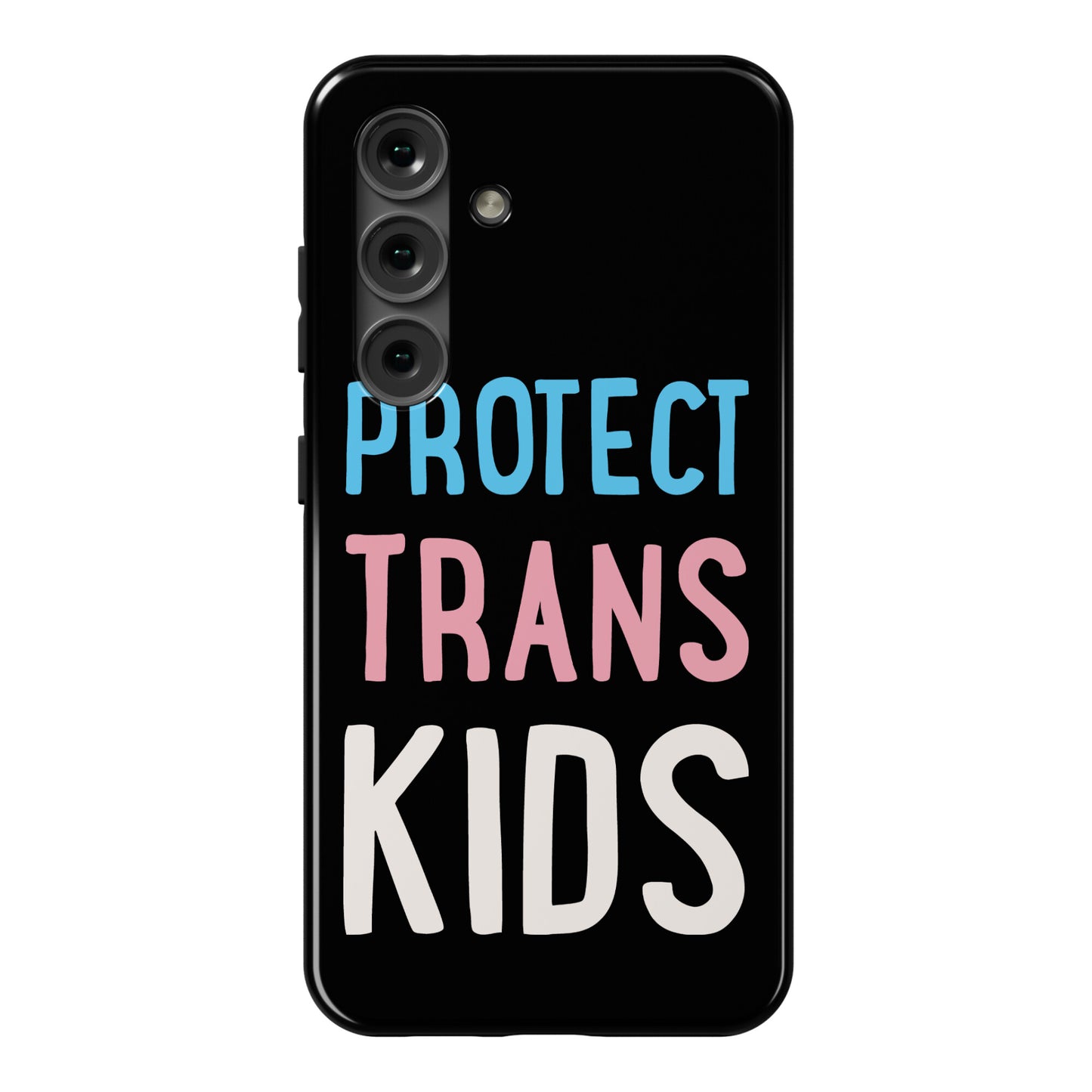 Protect Trans Kids White Print Phone Case