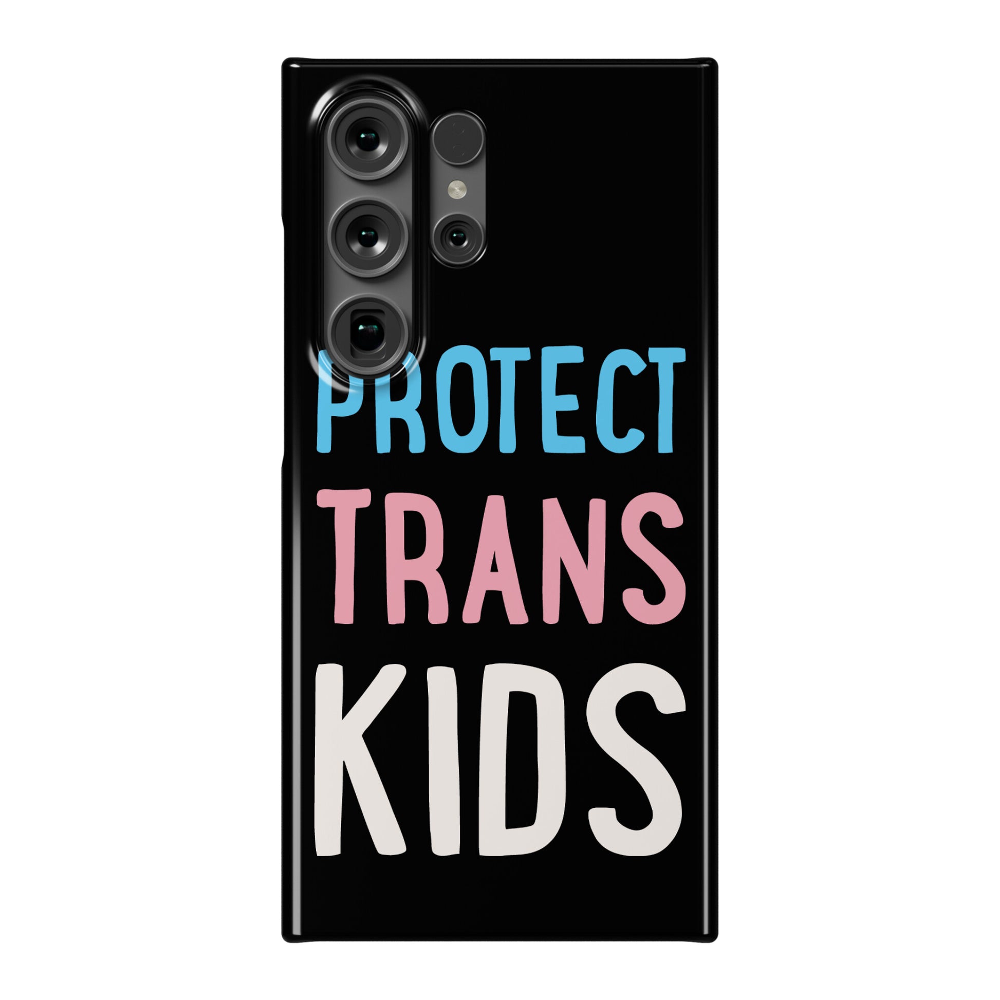 Protect Trans Kids White Print Phone Case