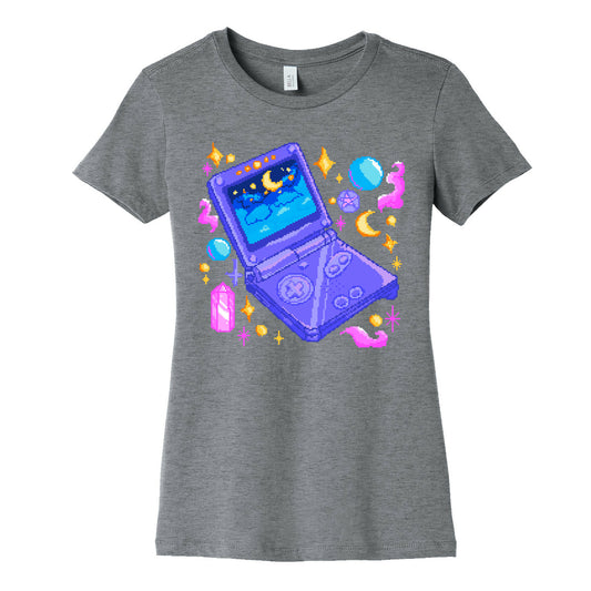 Pixelated Witchy Game Boy  Women's Cotton Tee