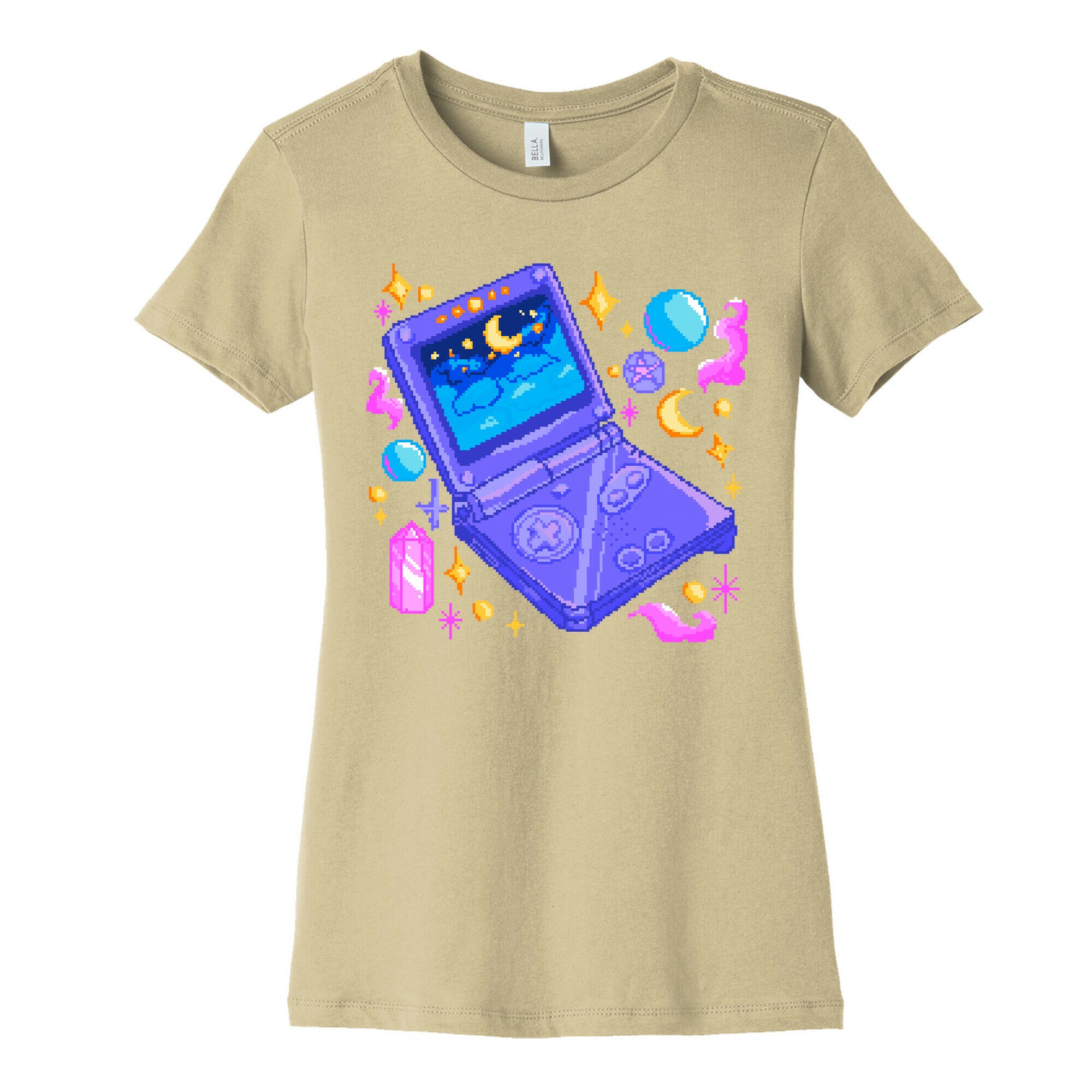 Pixelated Witchy Game Boy  Women's Cotton Tee
