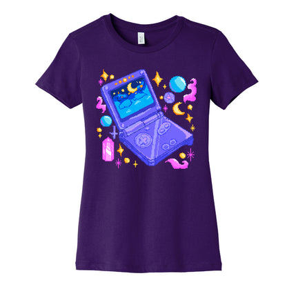 Pixelated Witchy Game Boy  Women's Cotton Tee