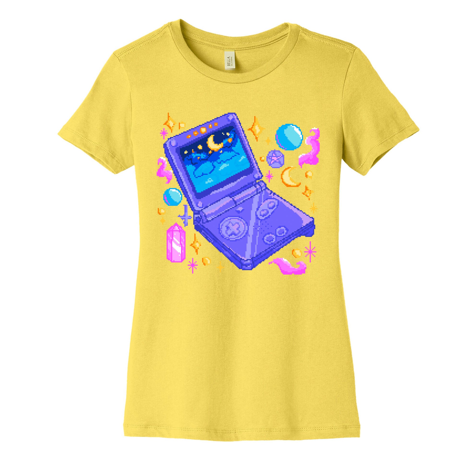 Pixelated Witchy Game Boy  Women's Cotton Tee