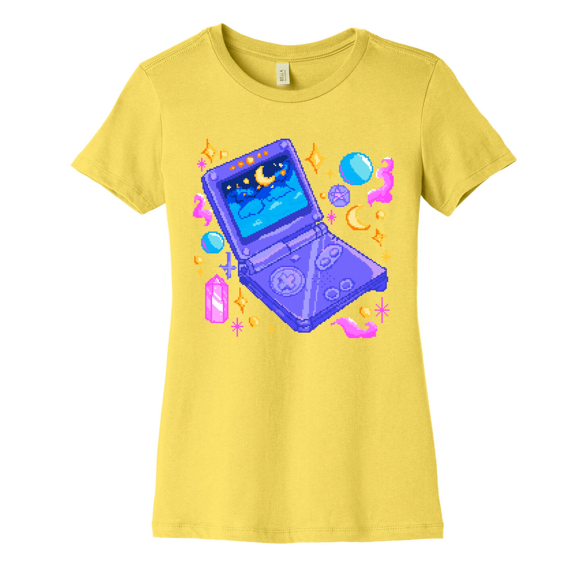Pixelated Witchy Game Boy  Women's Cotton Tee