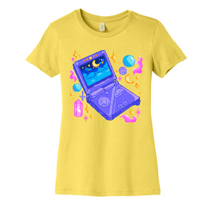 Pixelated Witchy Game Boy  Women's Cotton Tee