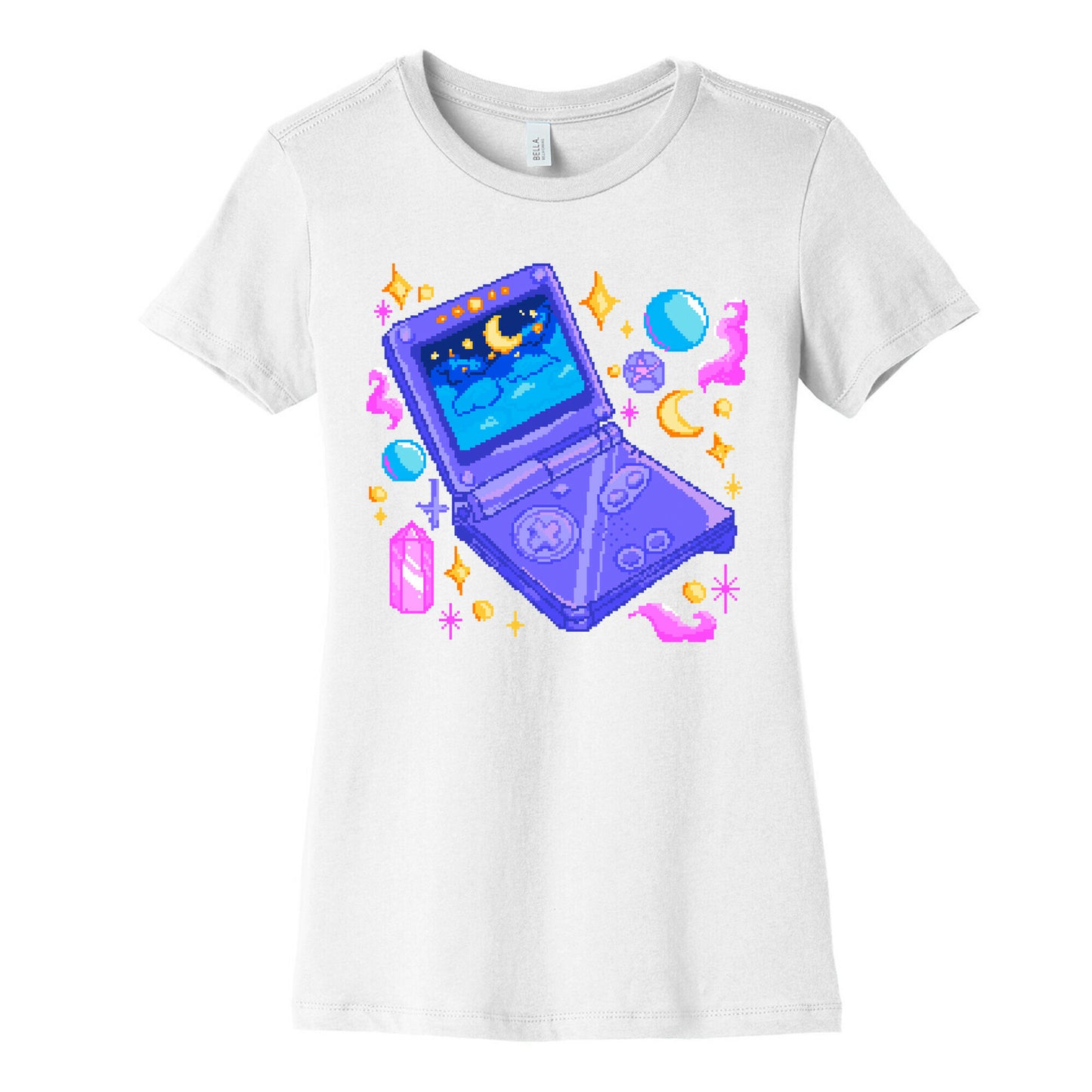 Pixelated Witchy Game Boy  Women's Cotton Tee