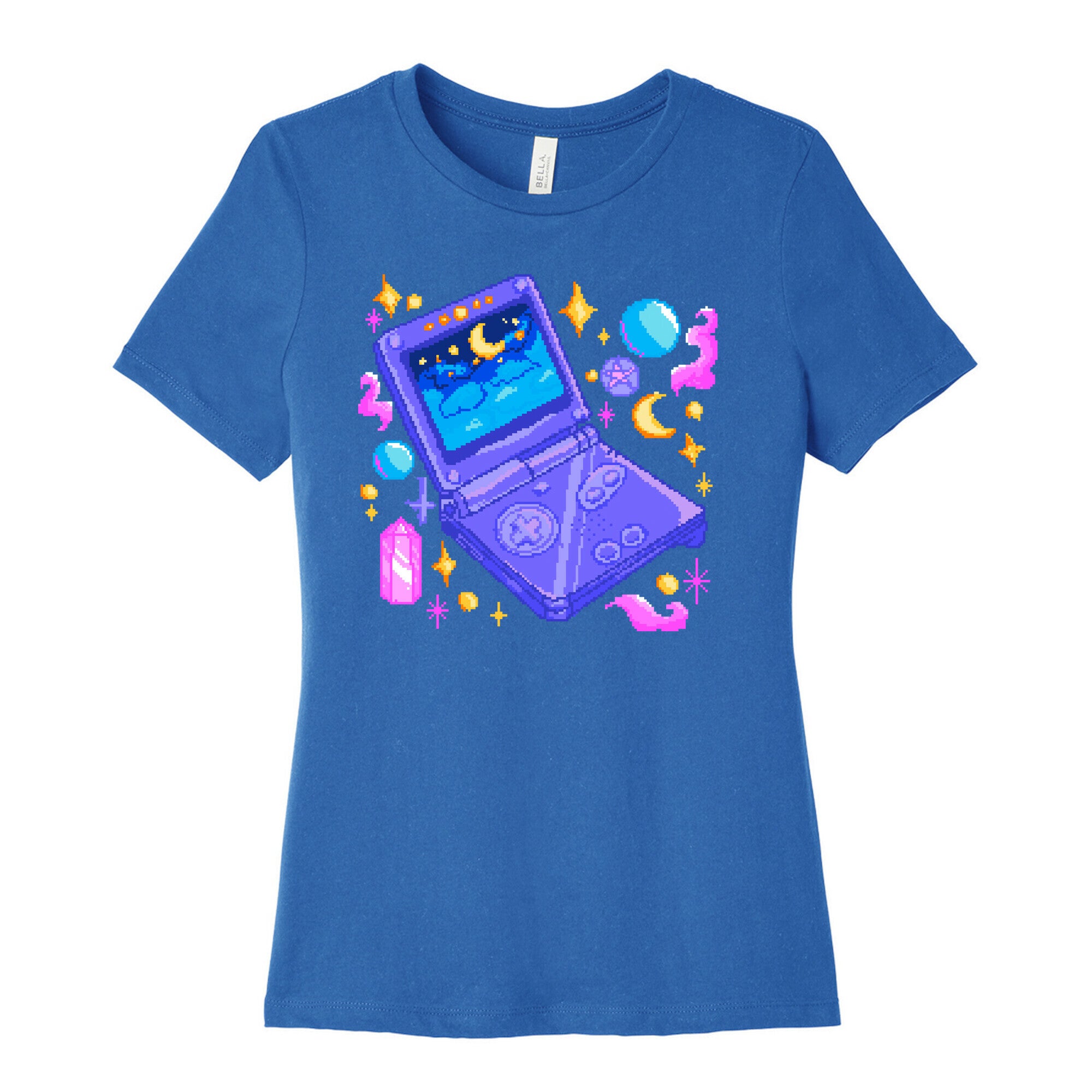 Pixelated Witchy Game Boy  Women's Cotton Tee