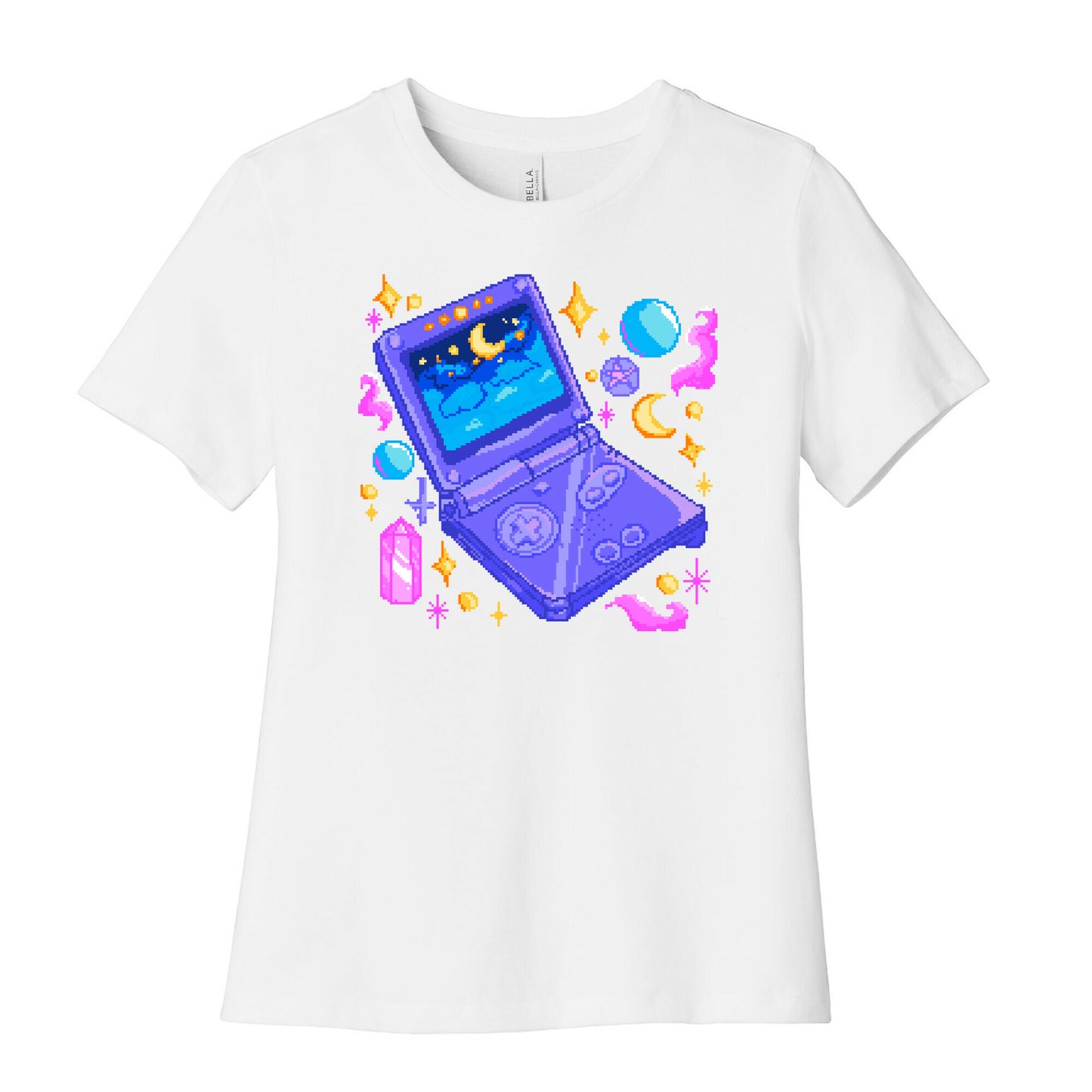 Pixelated Witchy Game Boy  Women's Cotton Tee
