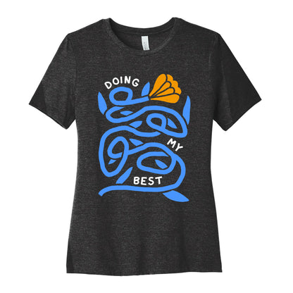 Doing My Best (Tangled Flower) Women's Cotton Tee