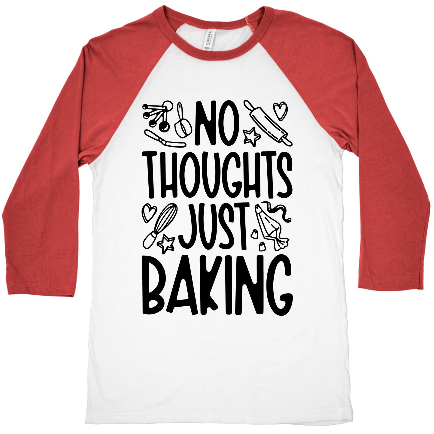 No Thoughts Just Baking Baseball Tee