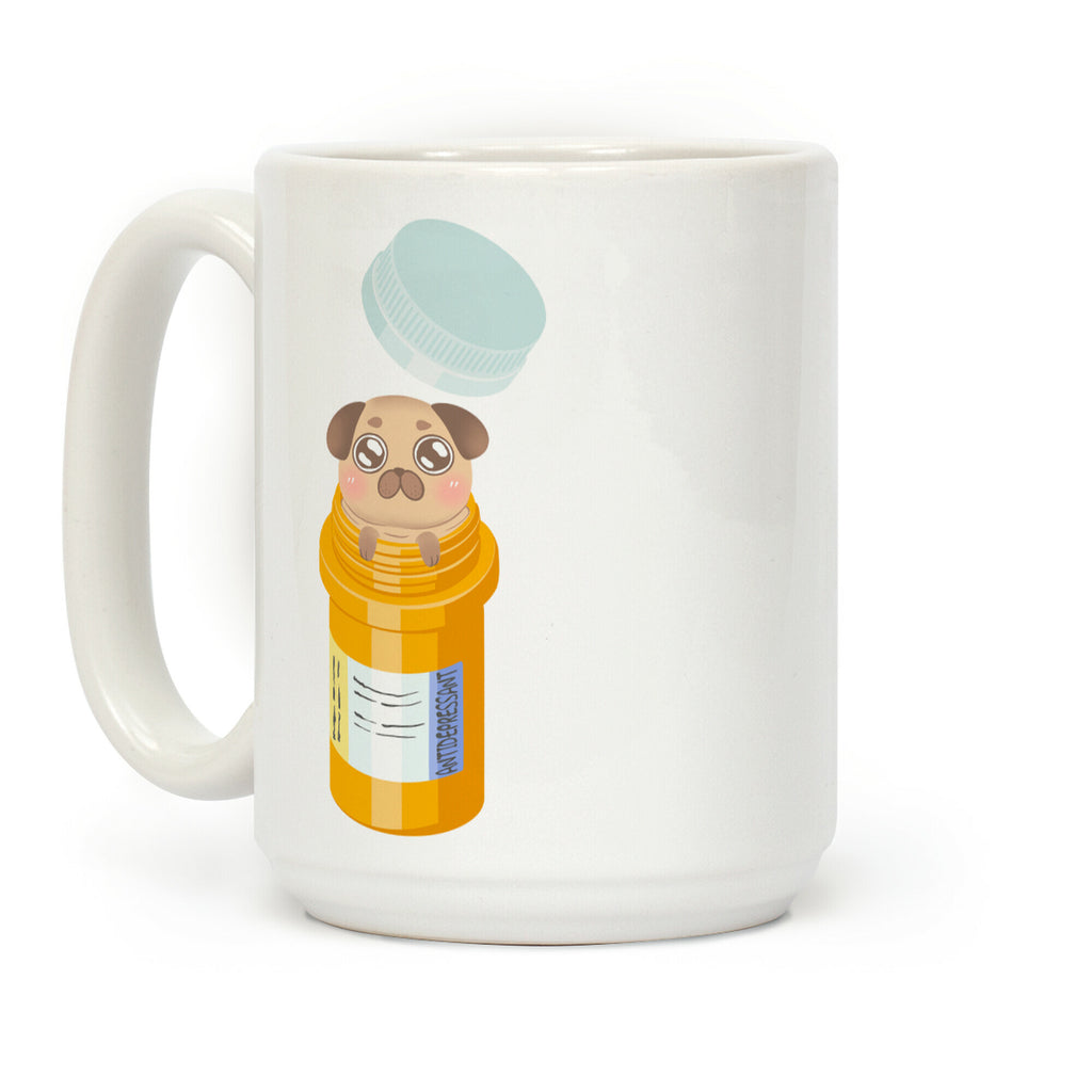 Antidepressant Pug Pill Coffee Mug