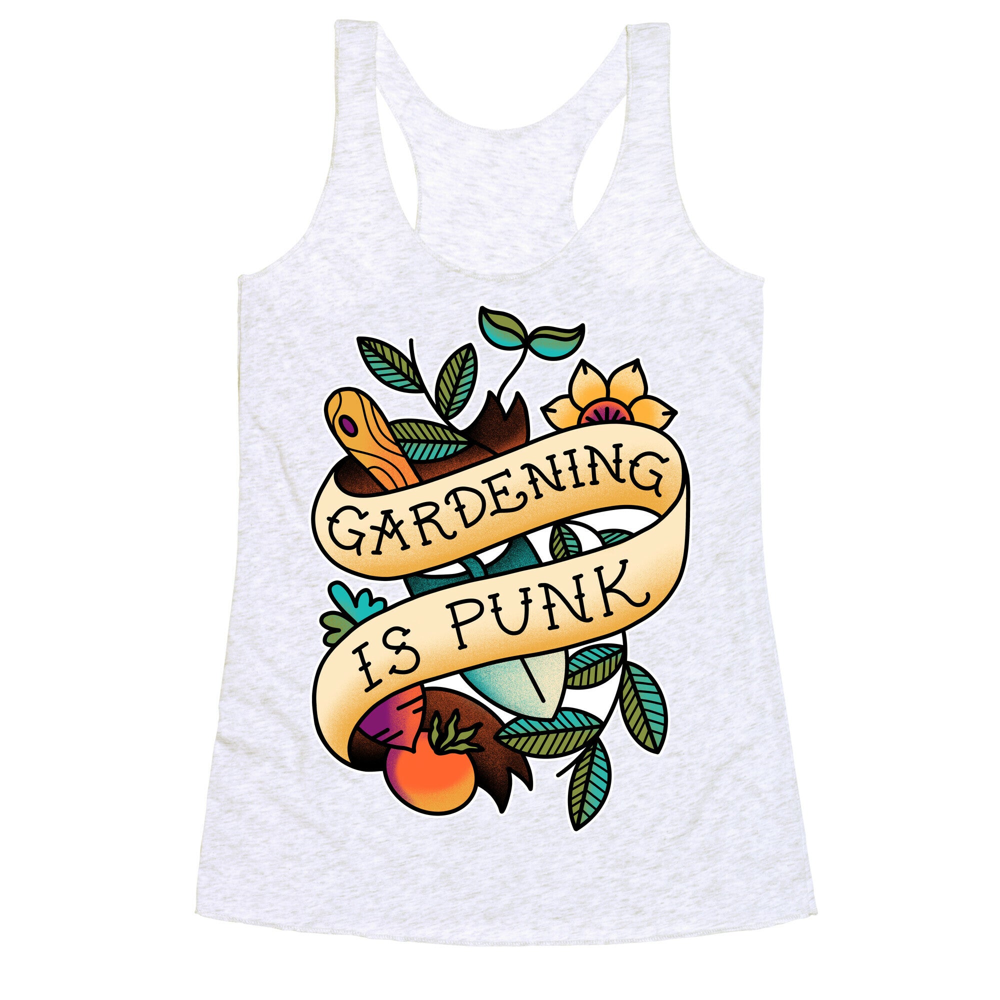 Gardening Is Punk Racerback Tank
