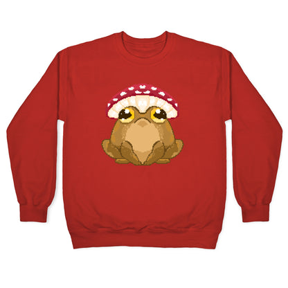 Pixelated Toad in Mushroom Hat Crewneck Sweatshirt