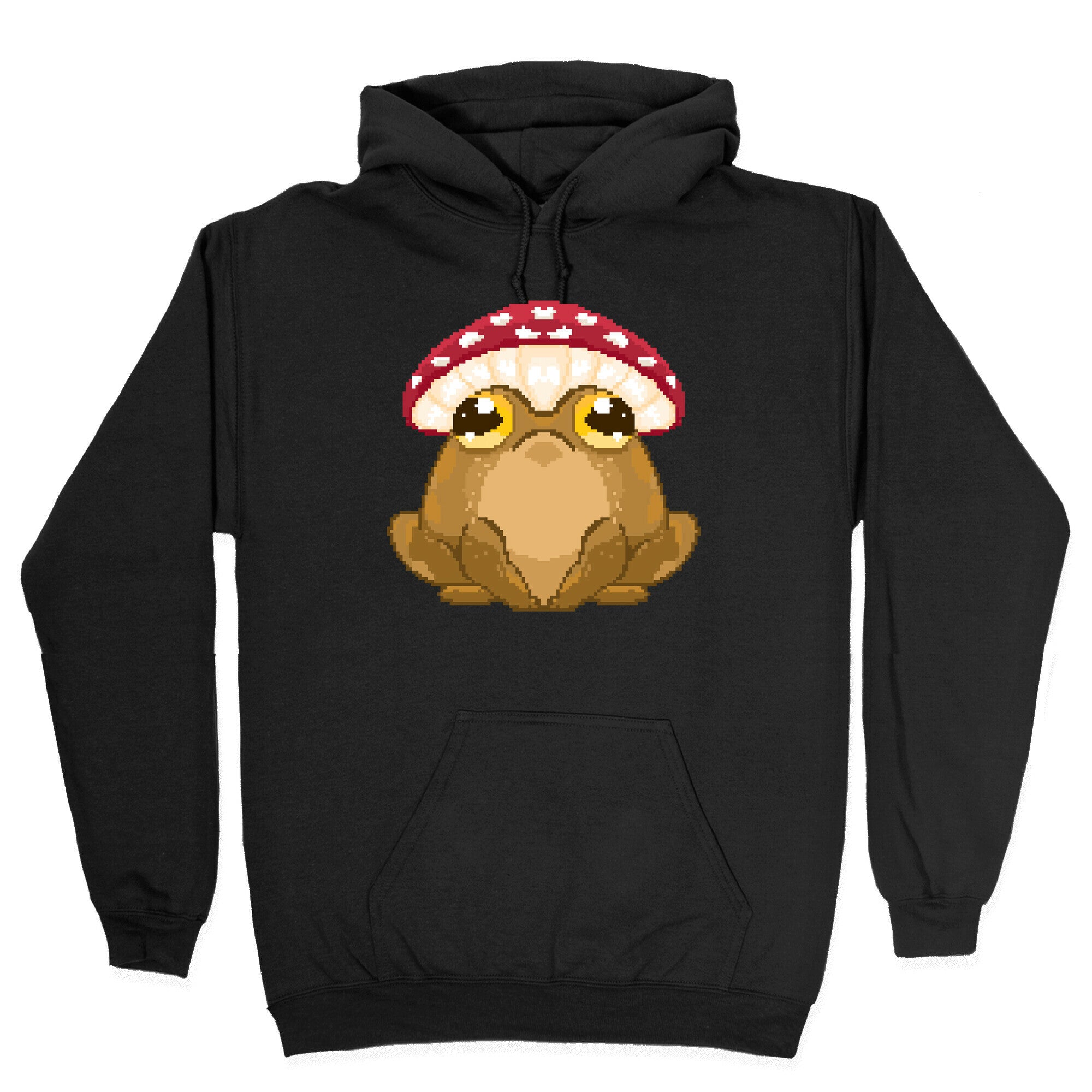 Pixelated Toad in Mushroom Hat Hoodie